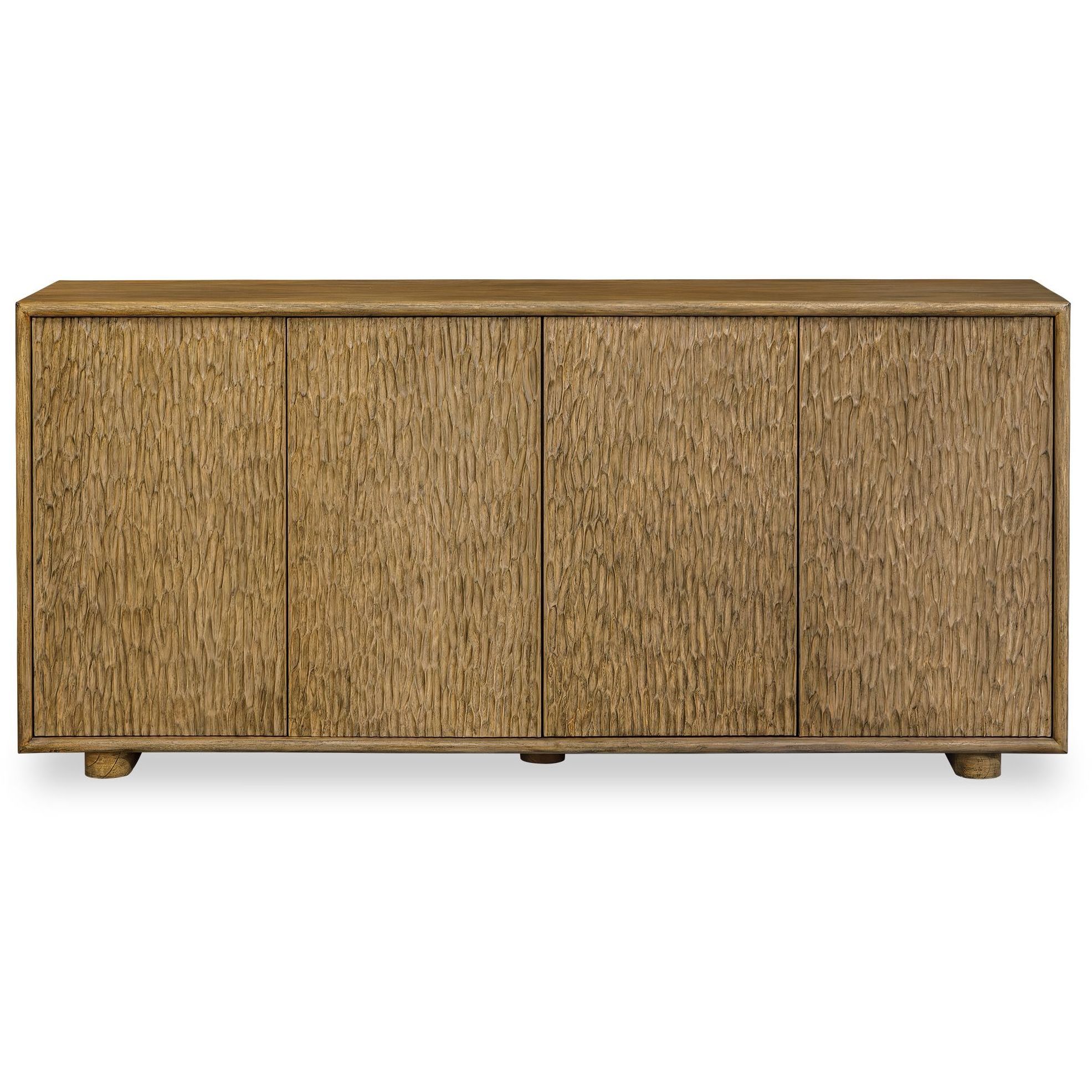 Stevenson Natural Mindi Wood 4 Door Cabinet