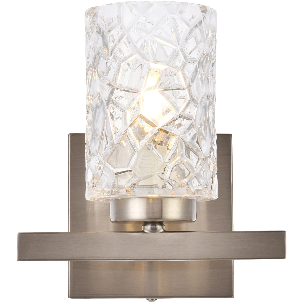Cassie 1 Light 7.5 inch Stain Nickel Bath Sconce Wall Light in Satin Nickel