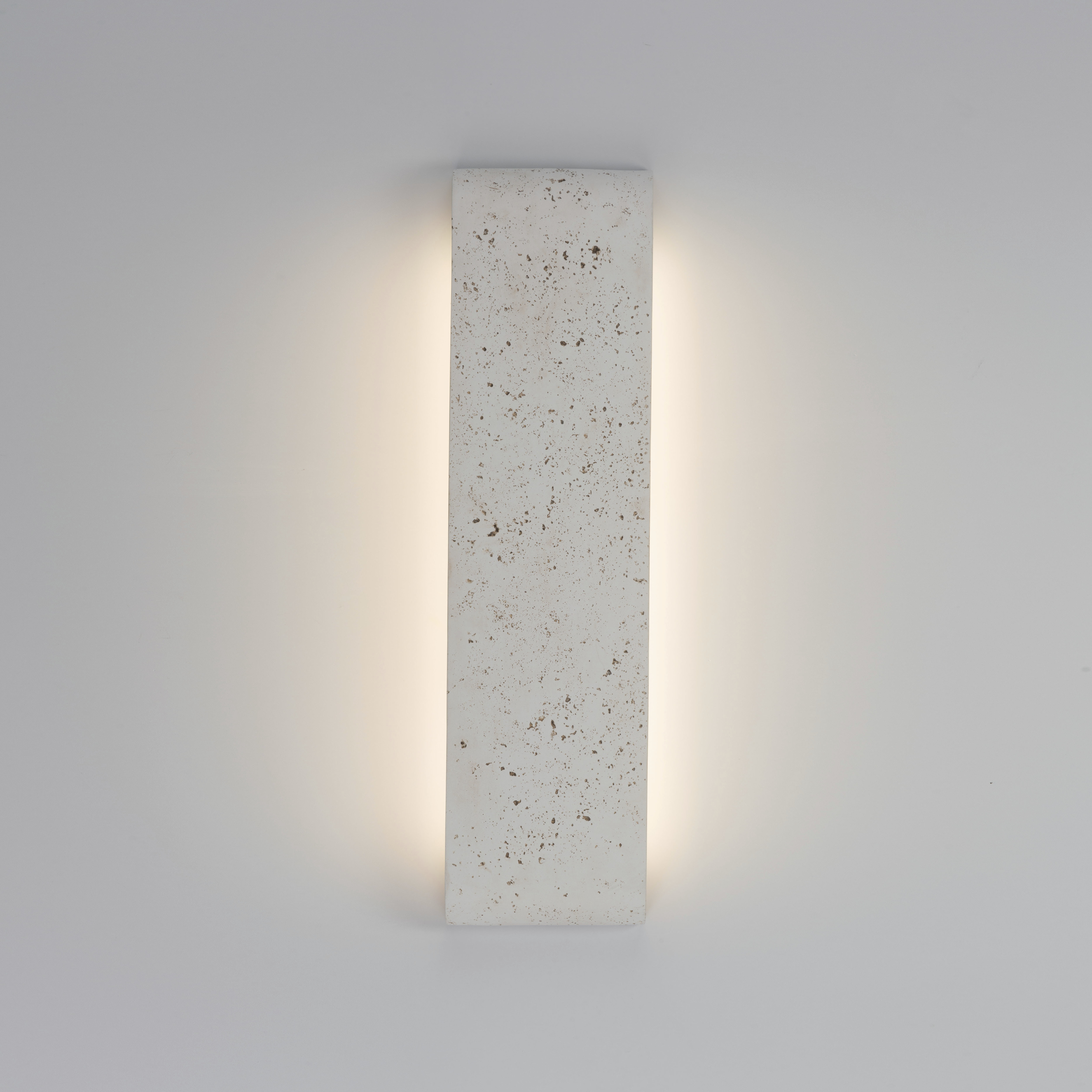 Stela 1 Light 6.25 inch White Travertine Outdoor Wall Light