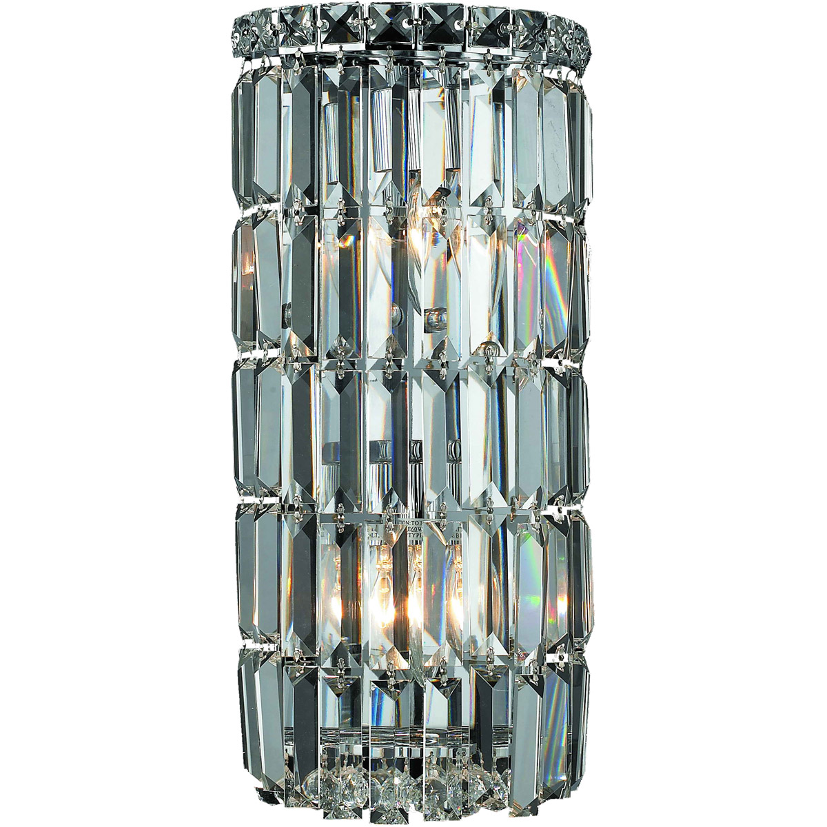 Maxime 2 Light 8 inch Chrome Wall Sconce Wall Light in Royal Cut
