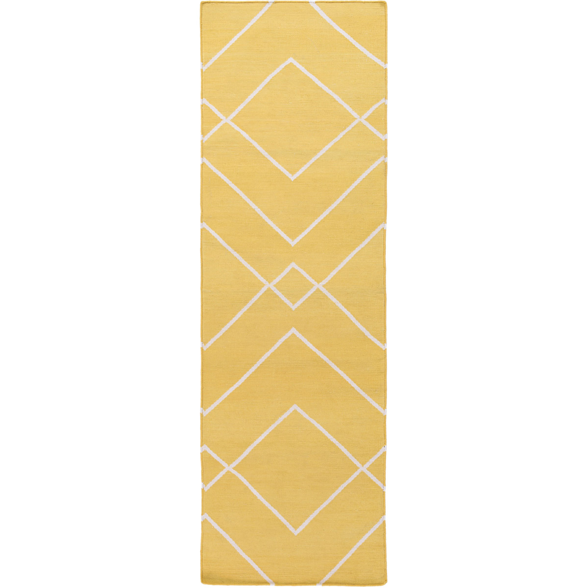 Atrium 96 X 30 inch Green and Neutral Runner, Cotton