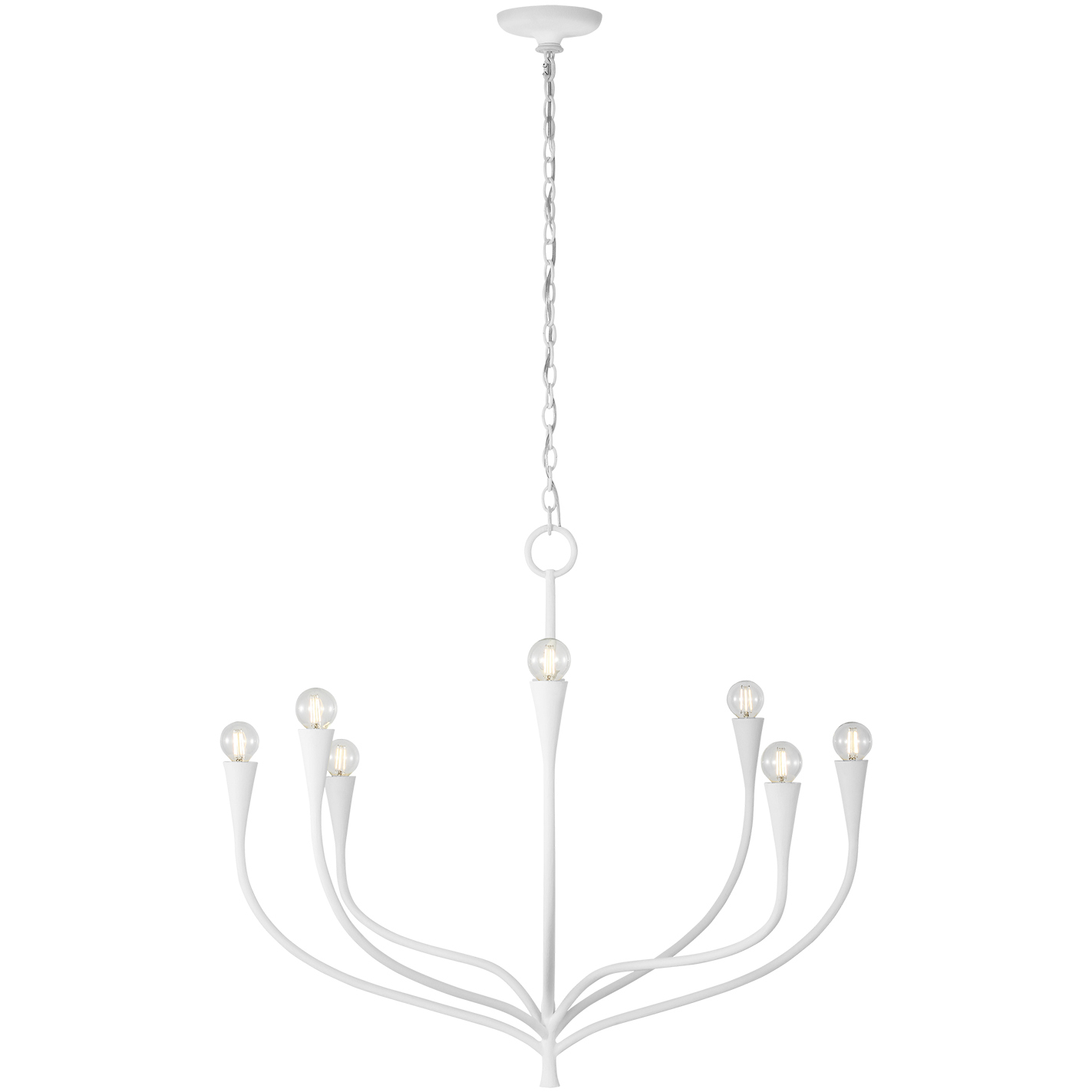 Julie Neill Marini LED 32.75 inch Plaster White Chandelier Ceiling Light