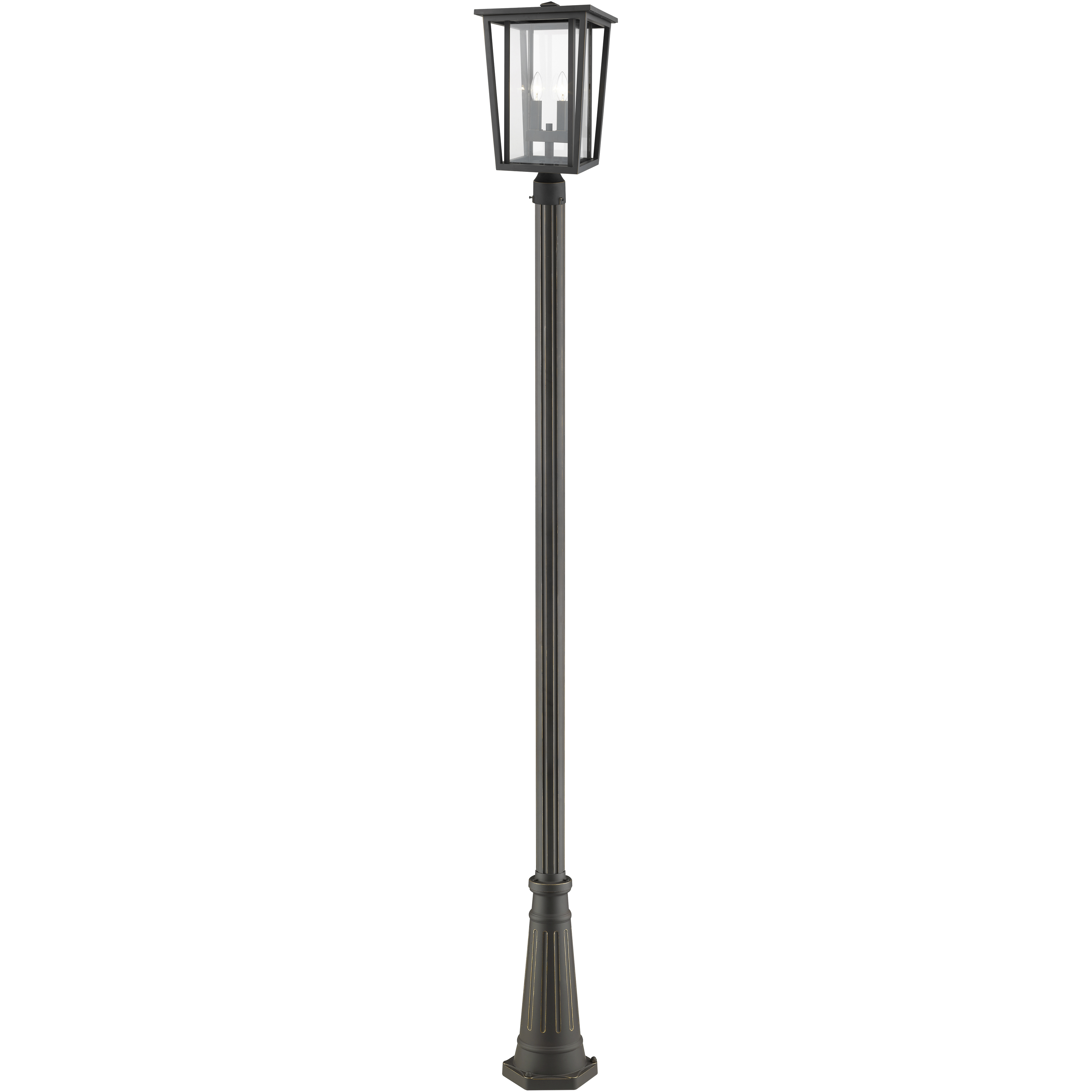 Seoul 2 Light 113.5 inch Oil Rubbed Bronze Outdoor Post Mounted Fixture