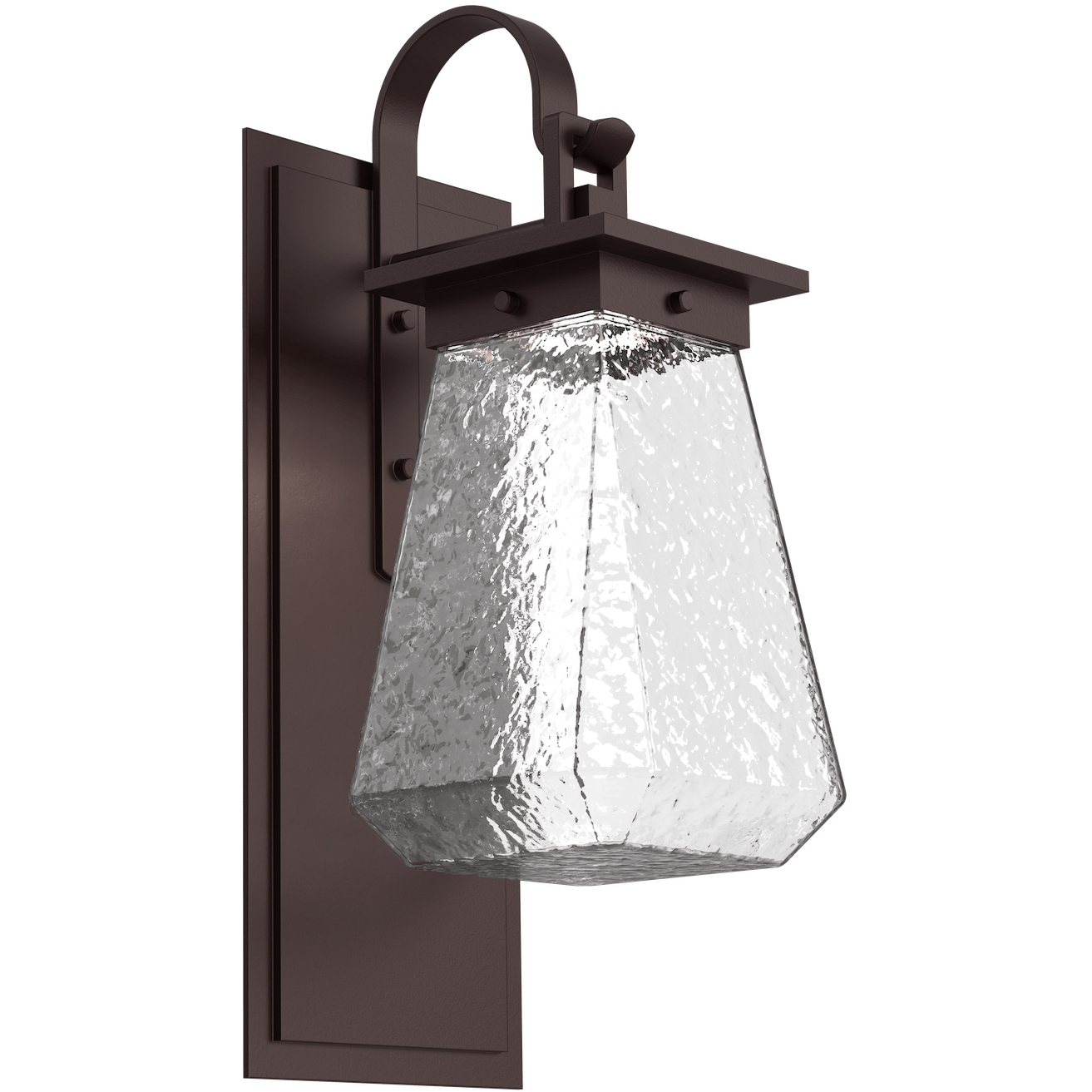 Outdoor Chilled Glass LED Statuary Bronze Outdoor Sconce in 3000K LED, Beacon with Shepherds Hook