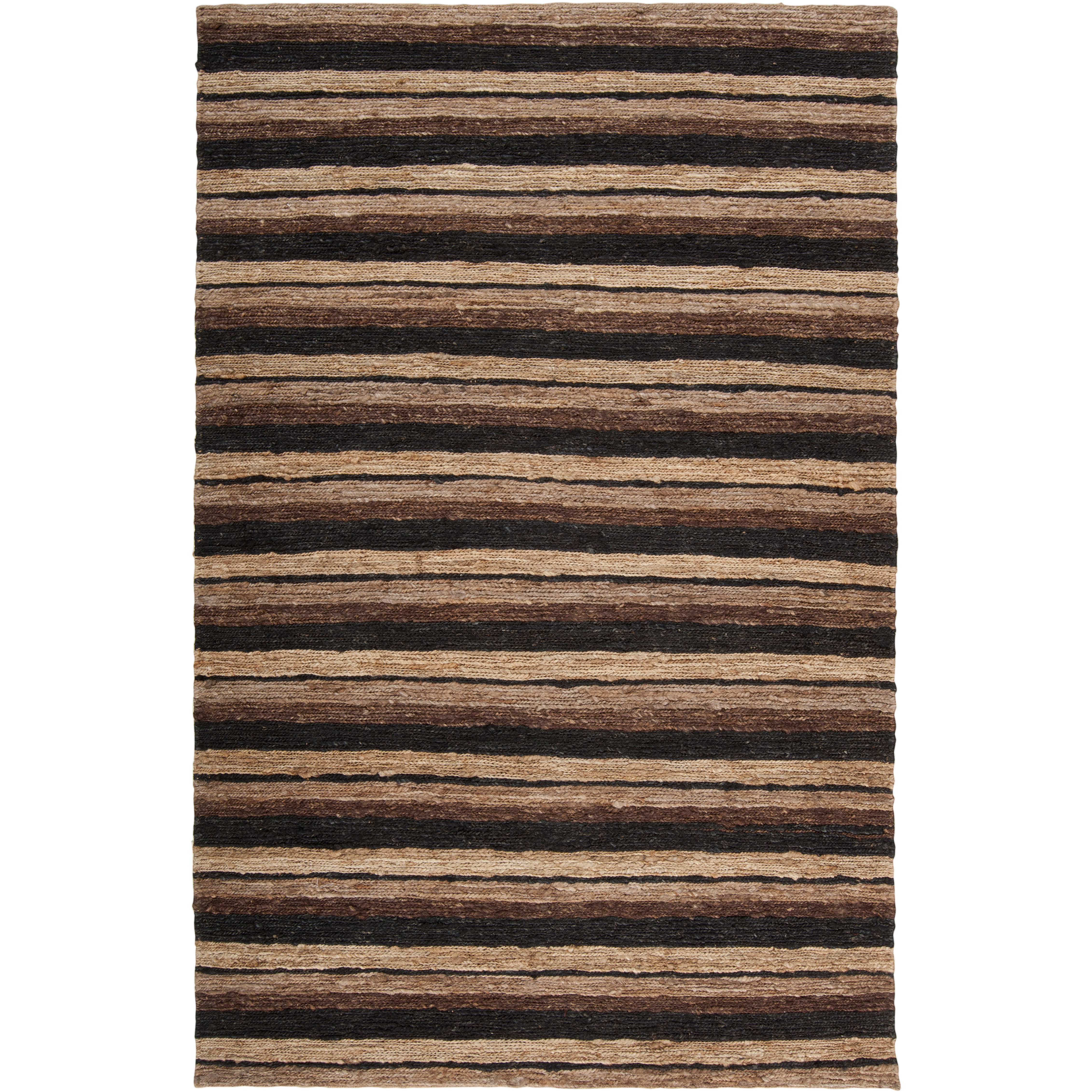Dominican 36 X 24 inch Dark Brown, Black, Wheat Rug