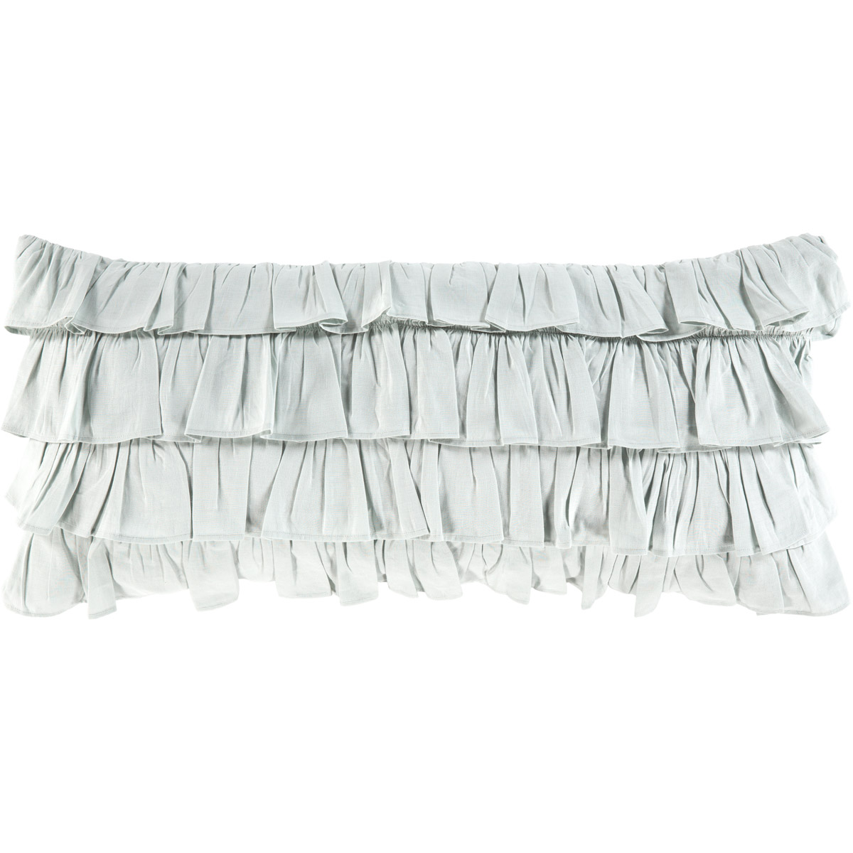 Ruffle 32 X 14 inch Ice Blue Pillow Kit, Lumbar