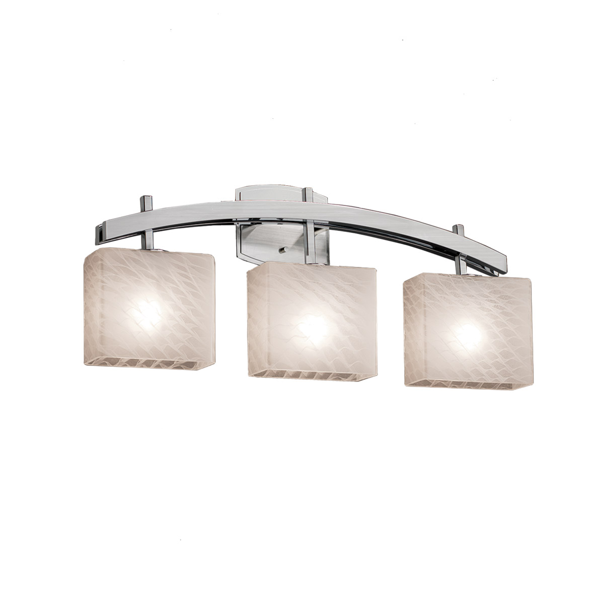Fusion LED 25.5 inch Brushed Nickel Vanity Light Wall Light in 2100 Lm LED, Rectangle, Weave Fusion