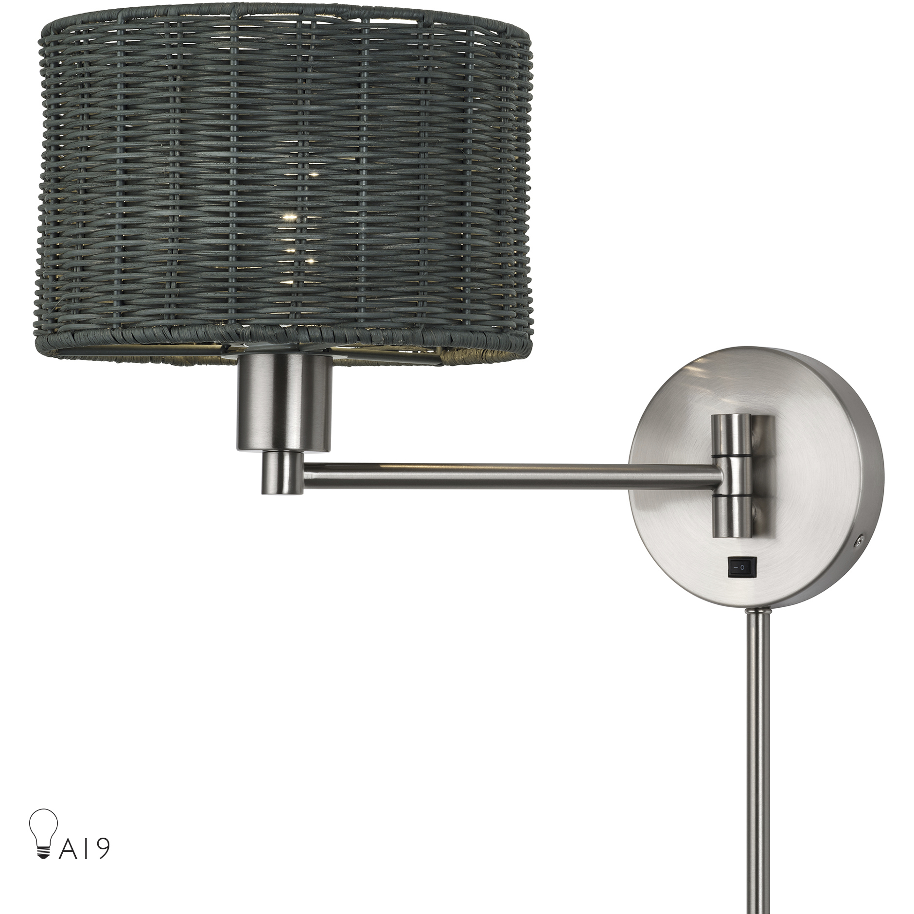 Weavington 15.5 inch 40.00 watt Brushed Nickel Swing Arm Wall Lamp Wall Light