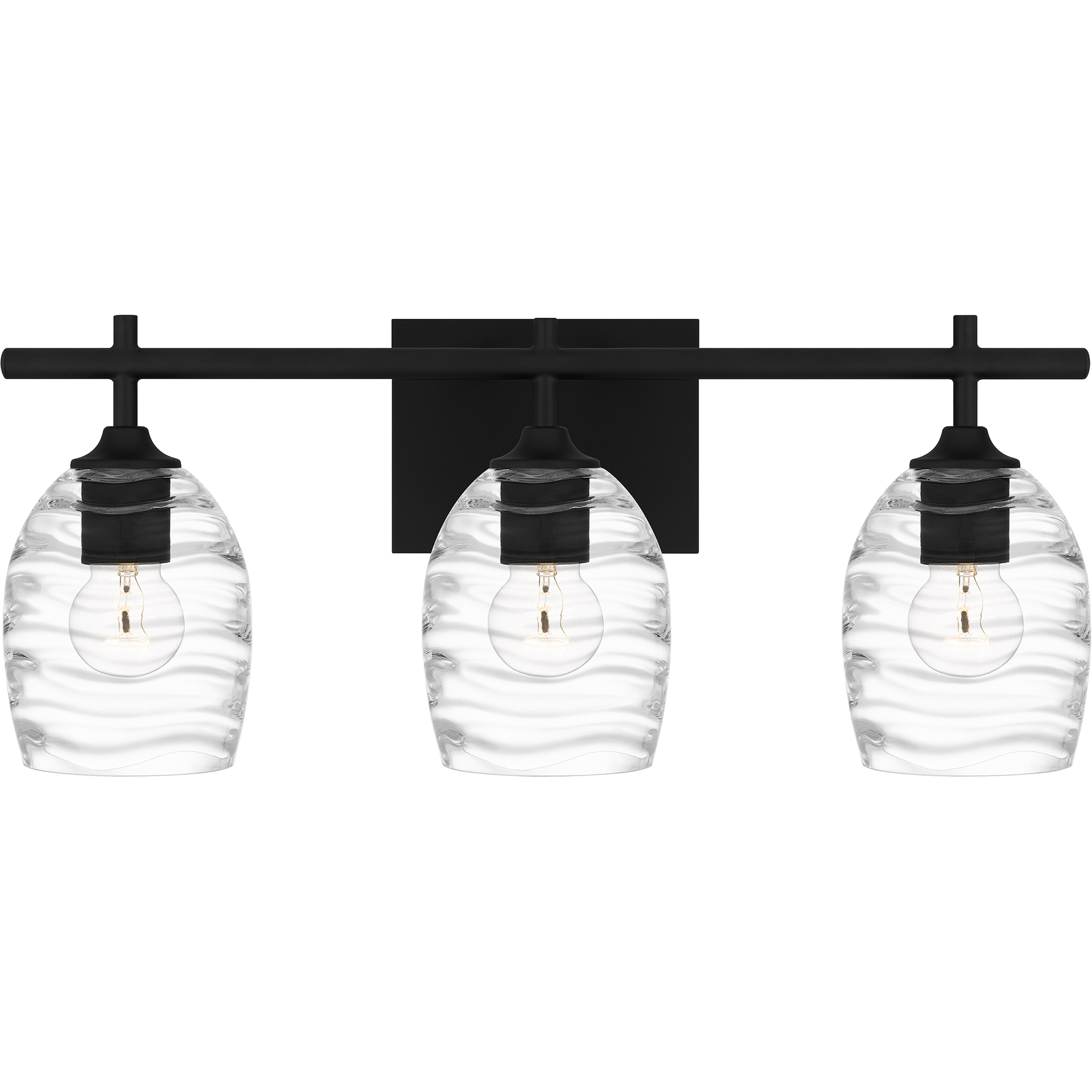Lucy 3 Light 22 inch Matte Black Bath Light Wall Light