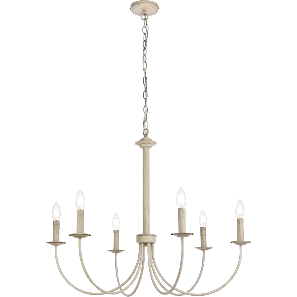 Brielle 6 Light 32 inch Weathered Dove Pendant Ceiling Light in Weatehred Dove