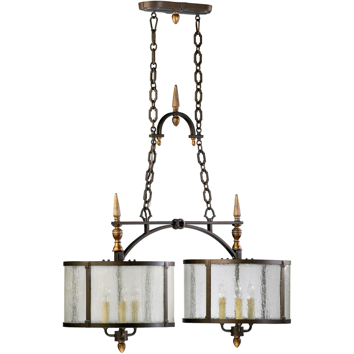 San Giorgio 6 Light 35.5 inch Oiled Bronze Island Light Ceiling Light
