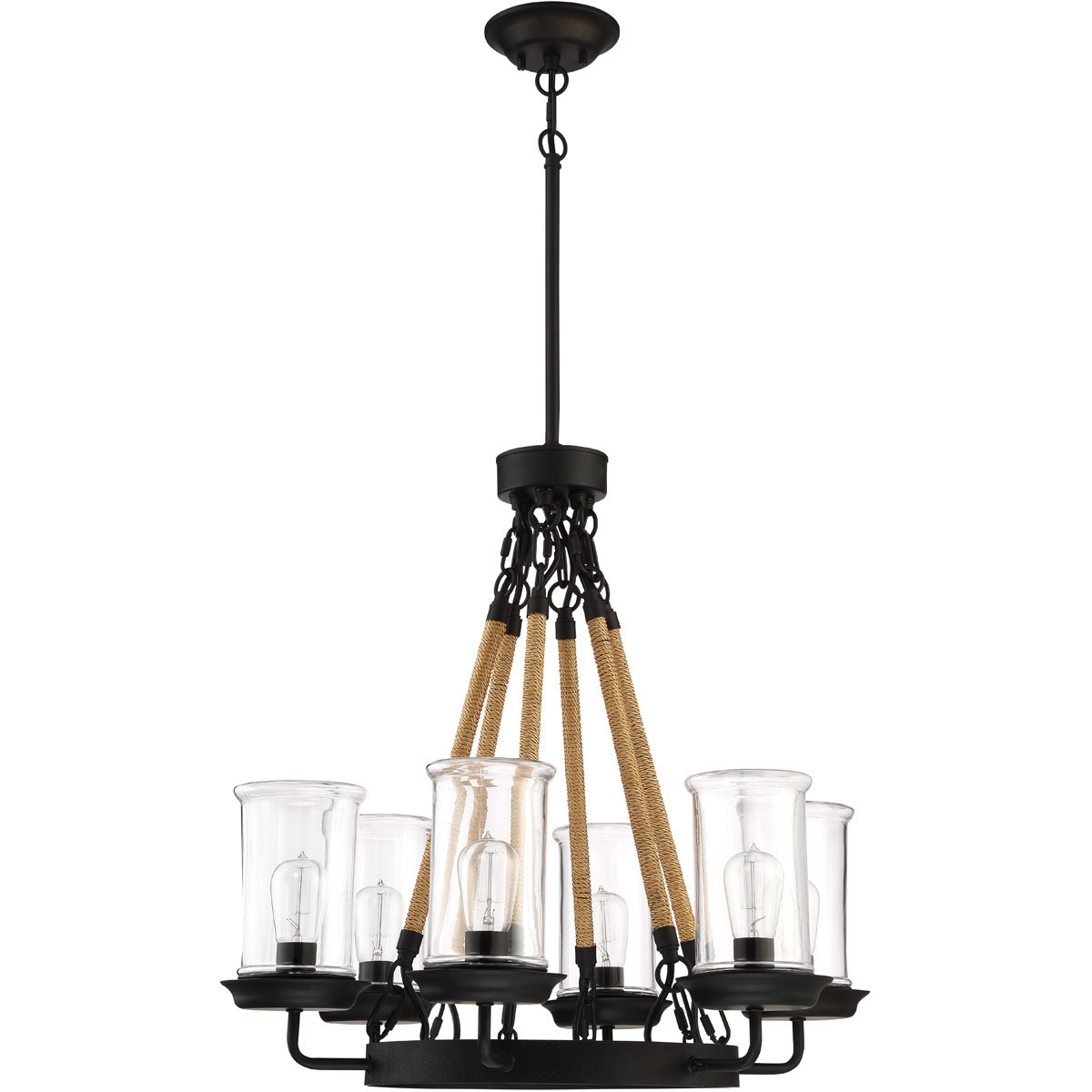 Homestead 6 Light 27 inch Espresso Outdoor Chandelier
