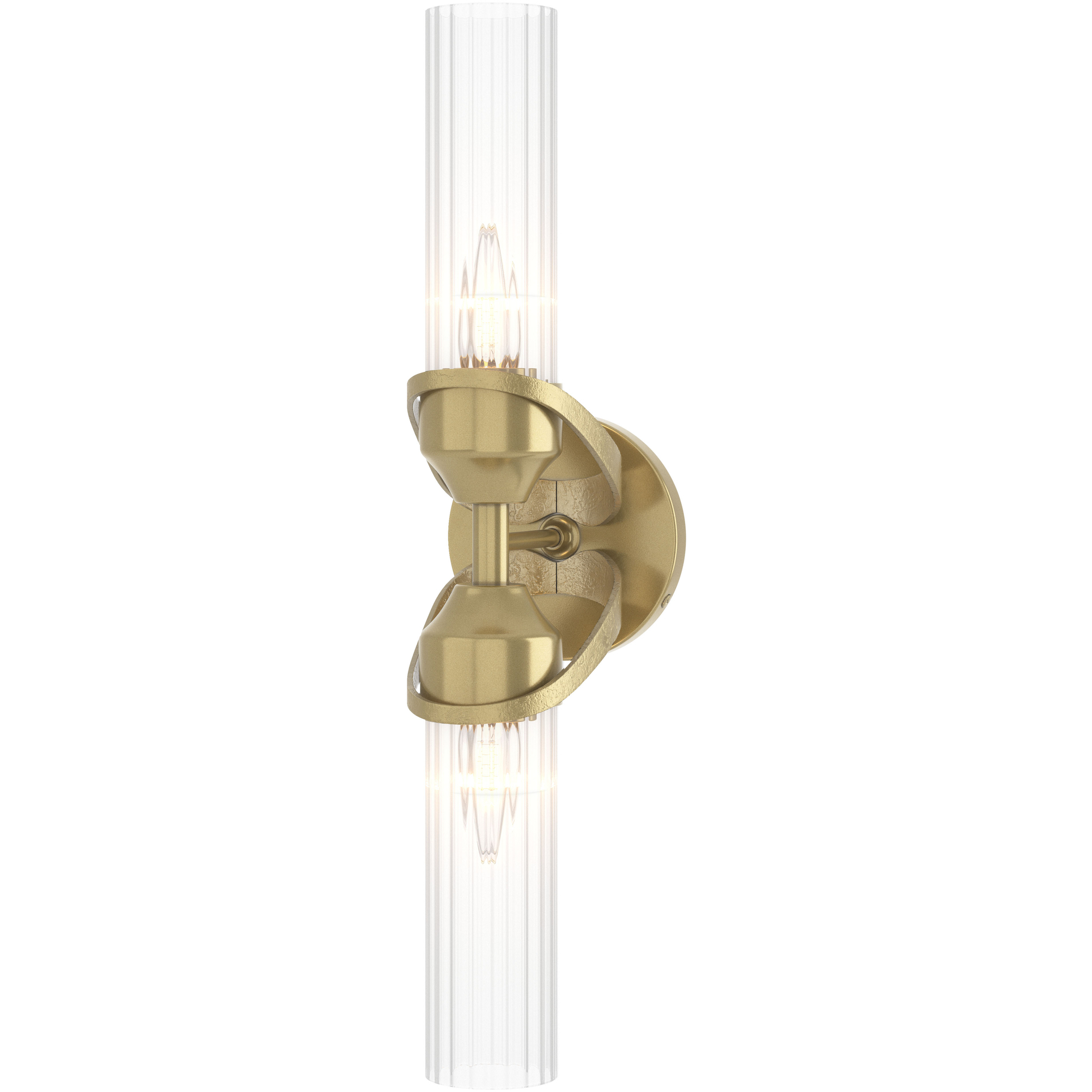 Bow 2 Light 5.8 inch Modern Brass Bath Sconce Wall Light