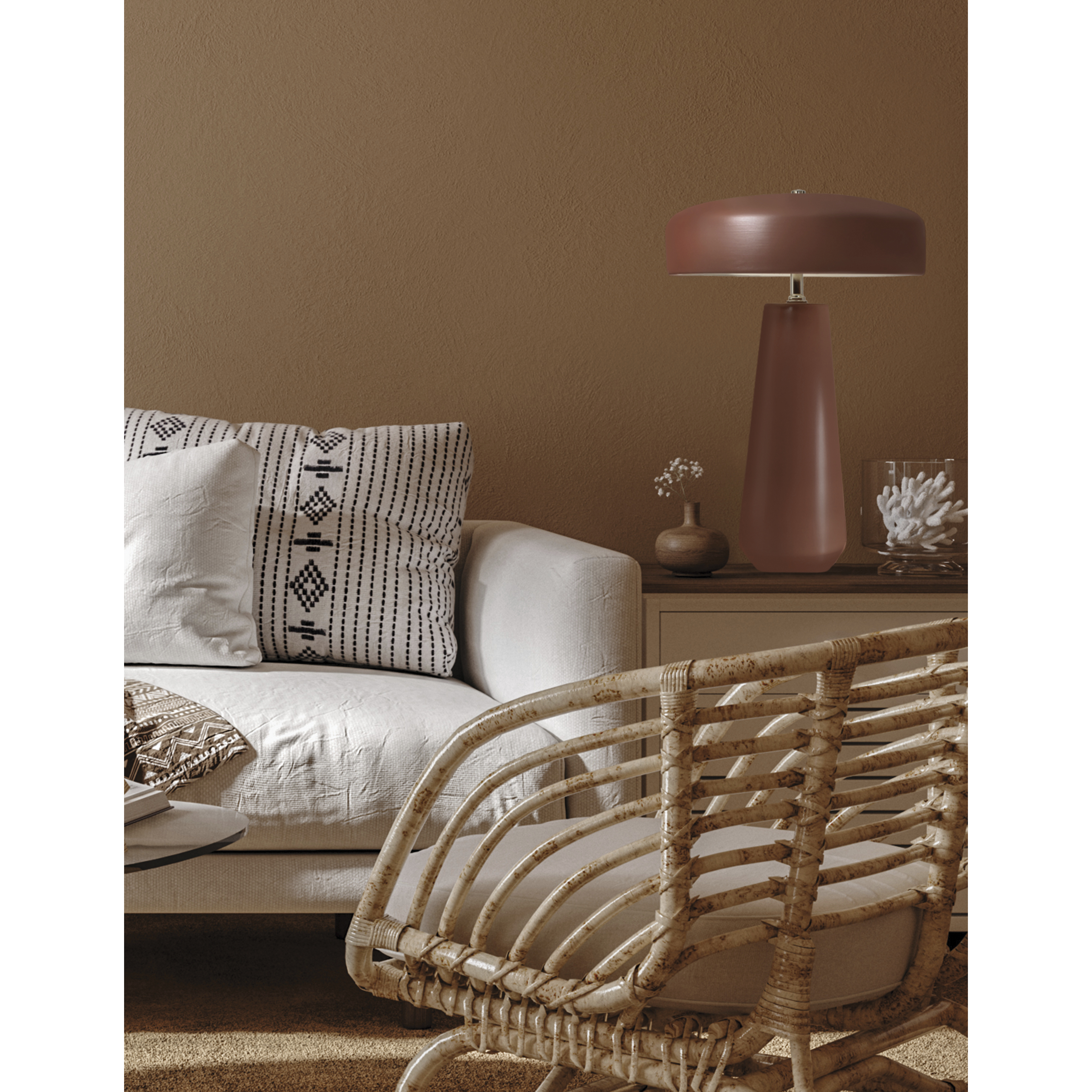 Portable 17.75 inch 60 watt Concrete Table Lamp Portable Light
