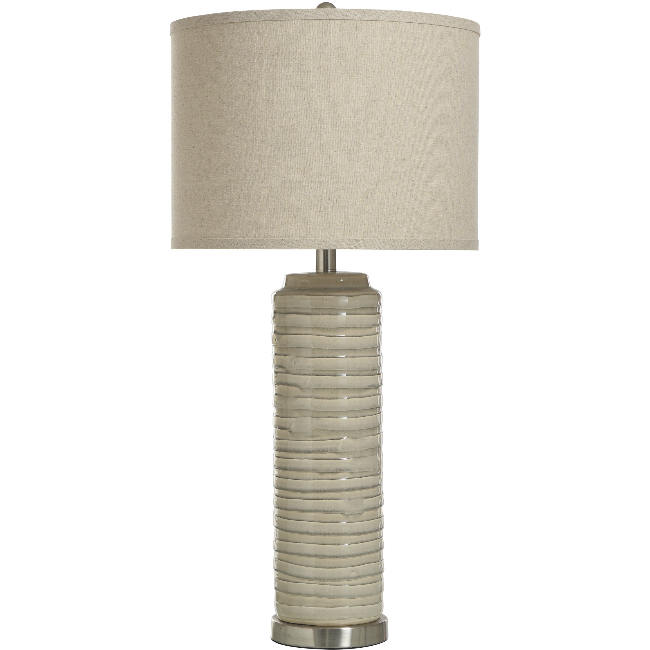 Signature 31 inch 150 watt Beige and Off White Table Lamp Portable Light 