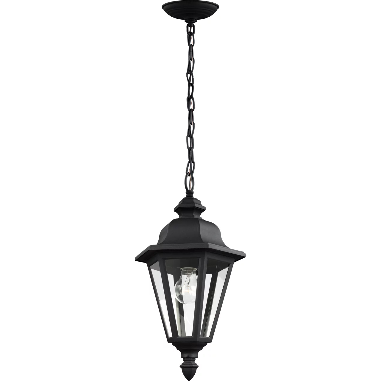 Brentwood 1 Light 10.25 inch Black Outdoor Pendant