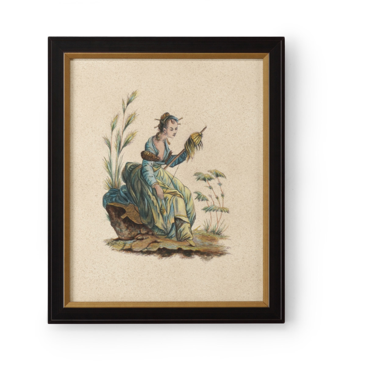 Chelsea House Brown and Antique Gold Frame Watercolor