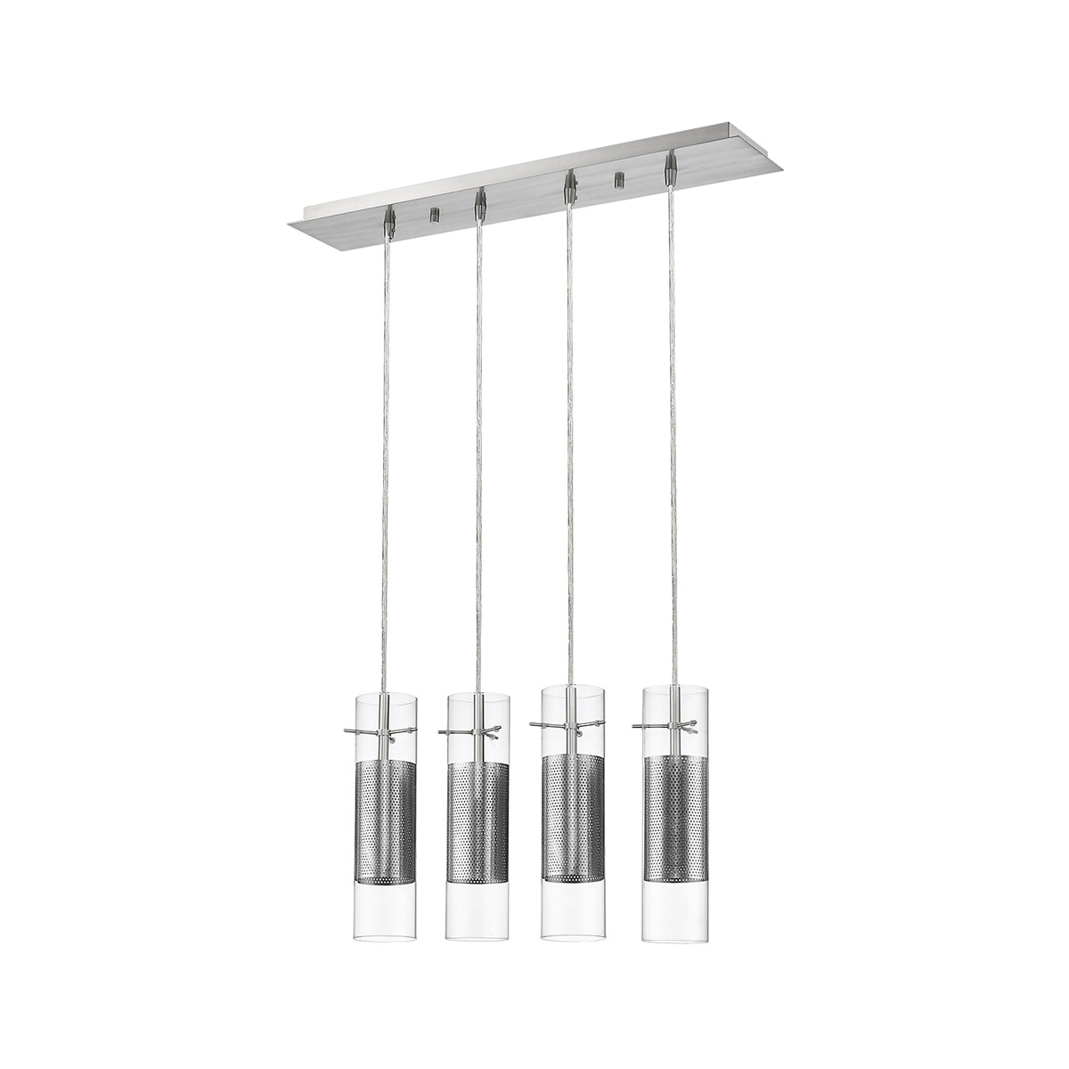 Scope 4 Light 23 inch Brushed Nickel Pendant Ceiling Light