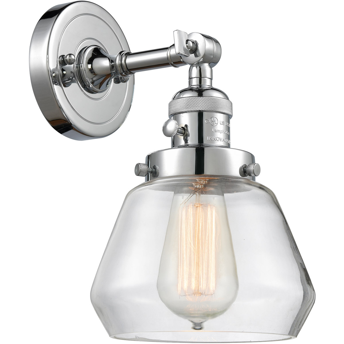 Franklin Restoration Fulton LED 7 inch Polished Chrome Sconce Wall Light, Franklin Restoration