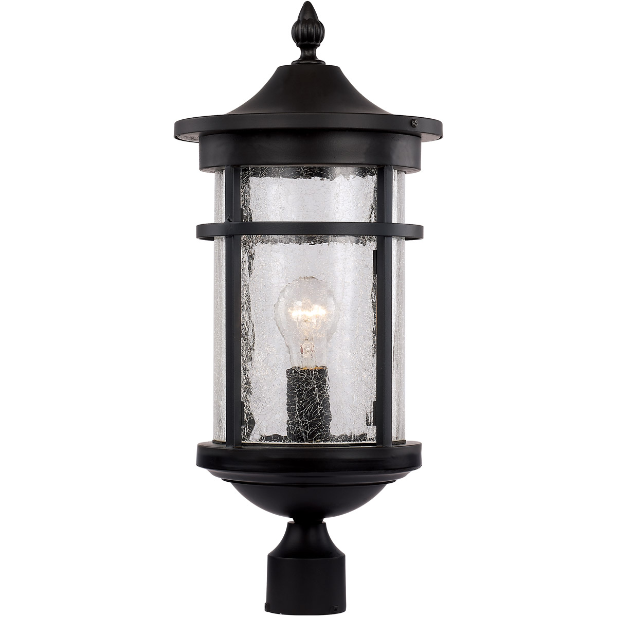 Avalon 1 Light 17 inch Black Outdoor Postmount Lantern