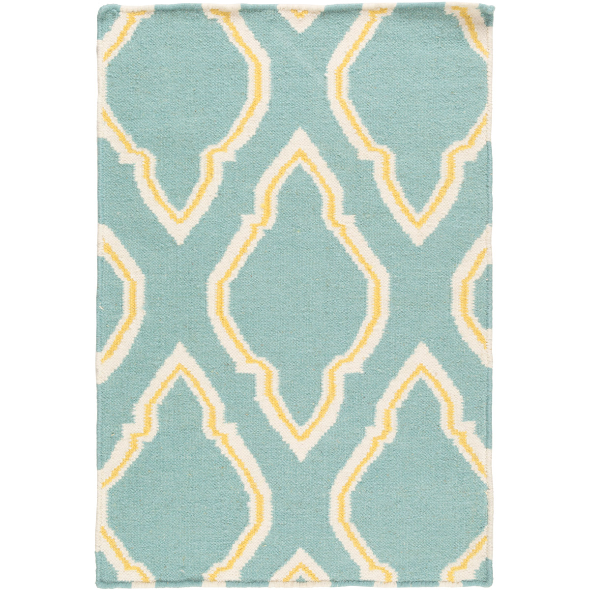 Fallon 36 X 24 inch Aqua, Mustard, Cream Rug