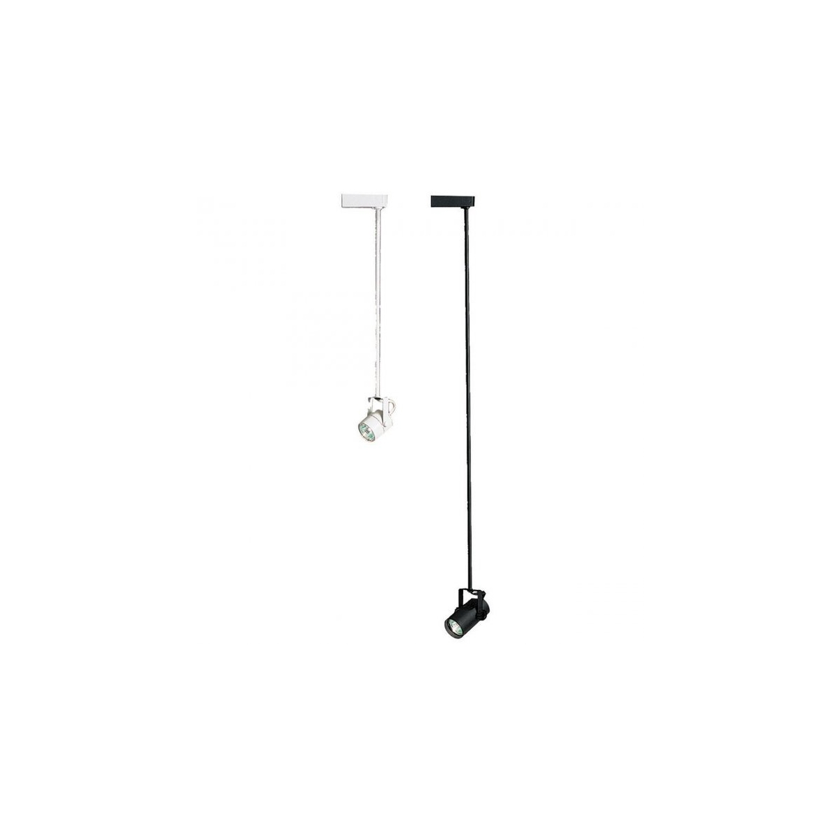 Tyler Black Track Head Extension Rod Ceiling Light in 24in.
