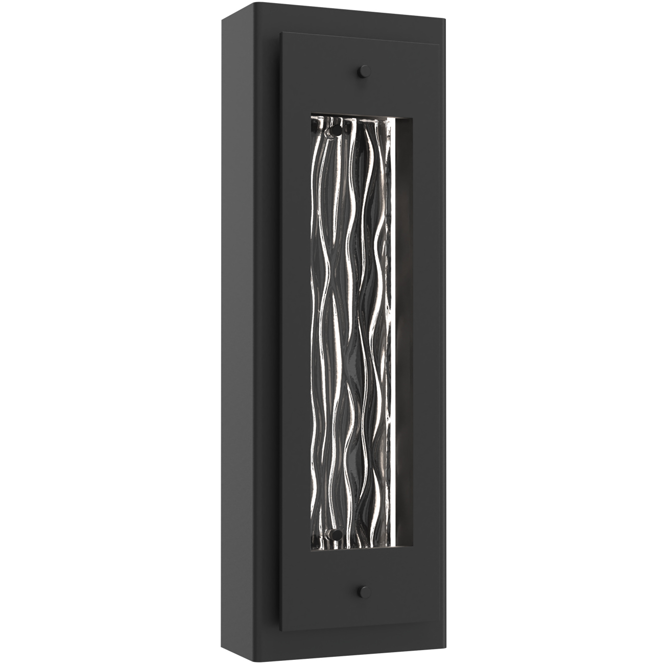Twilight LED 20.3 inch Textured Black with Tidal Cast Glass Outdoor Sconce, Small