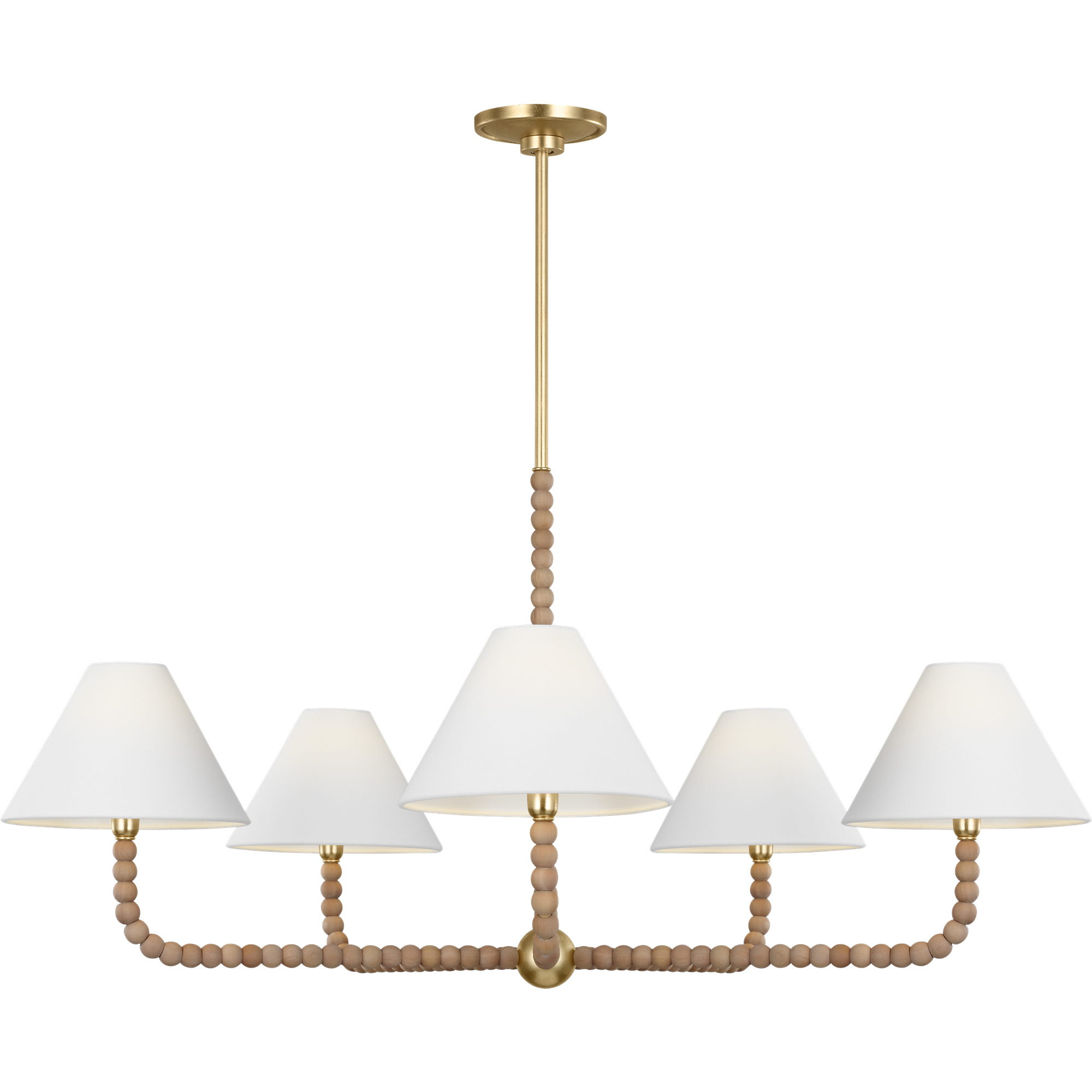 C&M by Chapman & Myers Fiona 5 Light 39 inch Gild Chandelier Ceiling Light in Standard