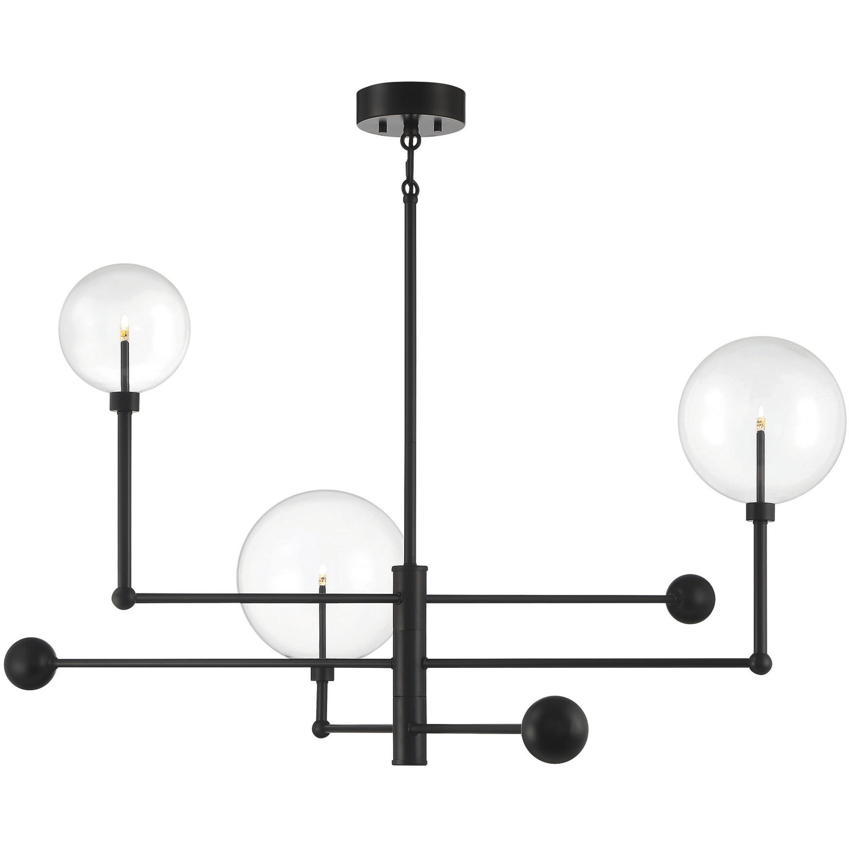 Modern LED 46 inch Oil Rubbed Bronze Chandelier Ceiling Light