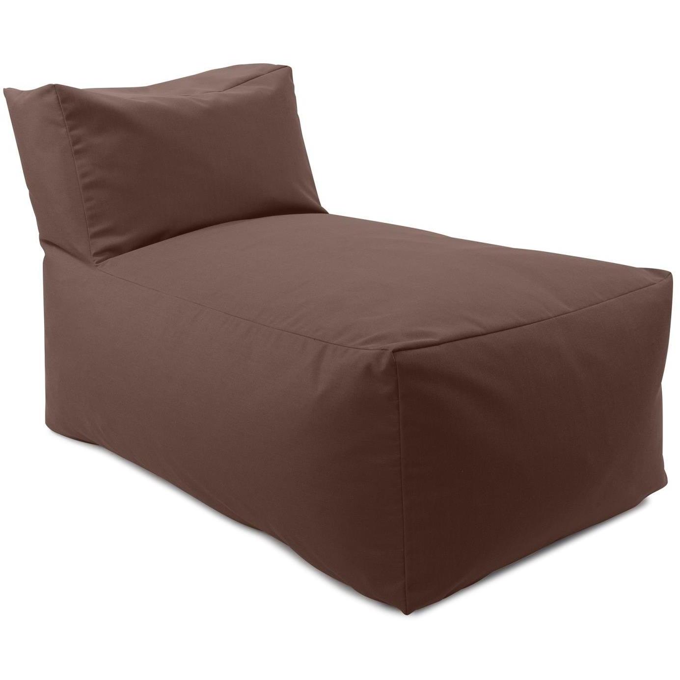Seascape Chocolate Outdoor Pouf Lounge Cover