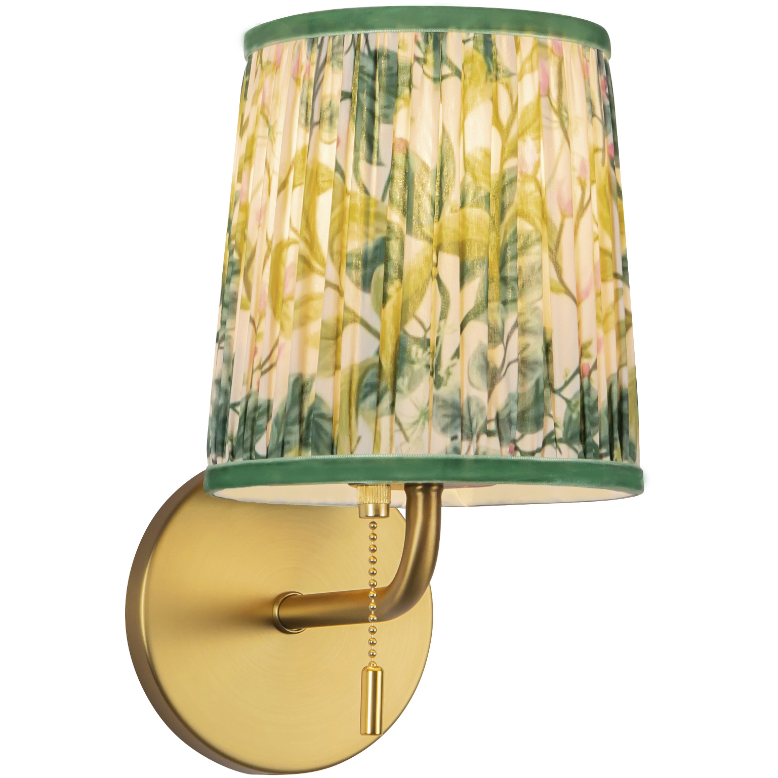 Alora Mood Scout 1 Light 6 inch Brushed Gold and Green Linen Wall/Vanity Light Wall Light