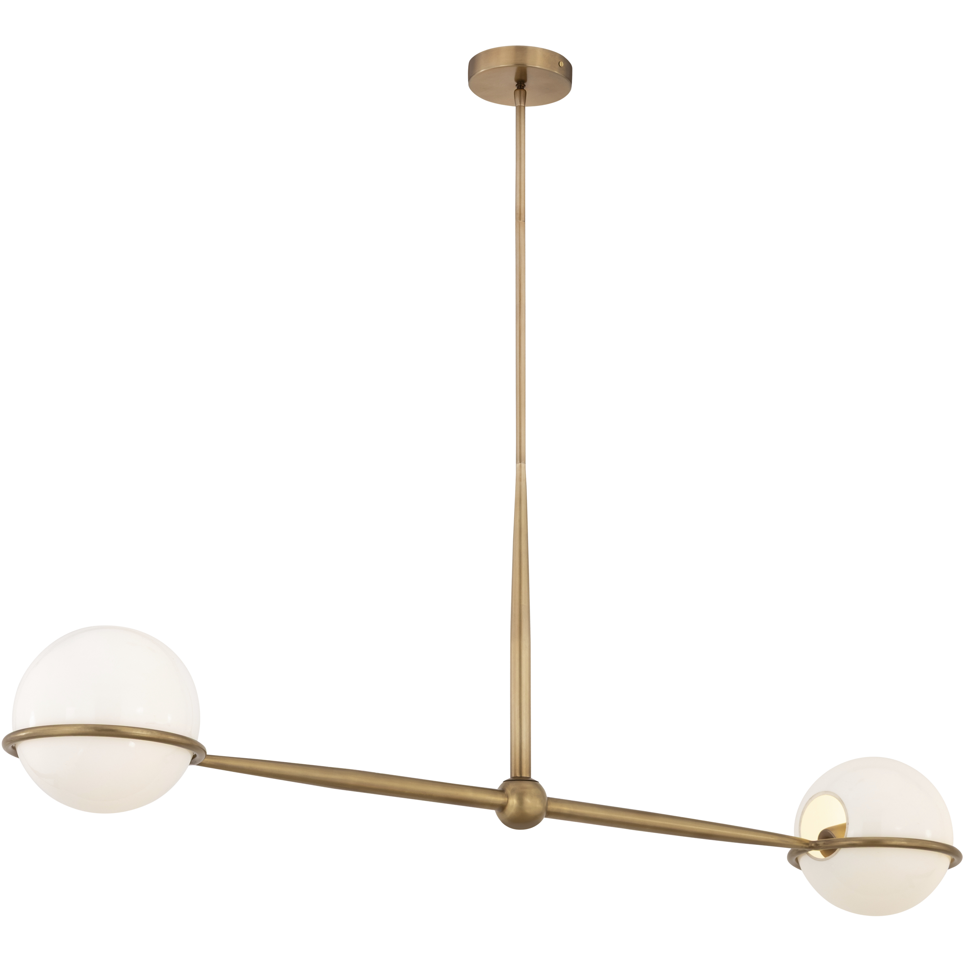 Orstyn 2 Light 52 inch Legacy Brass Linear Chandelier Ceiling Light
