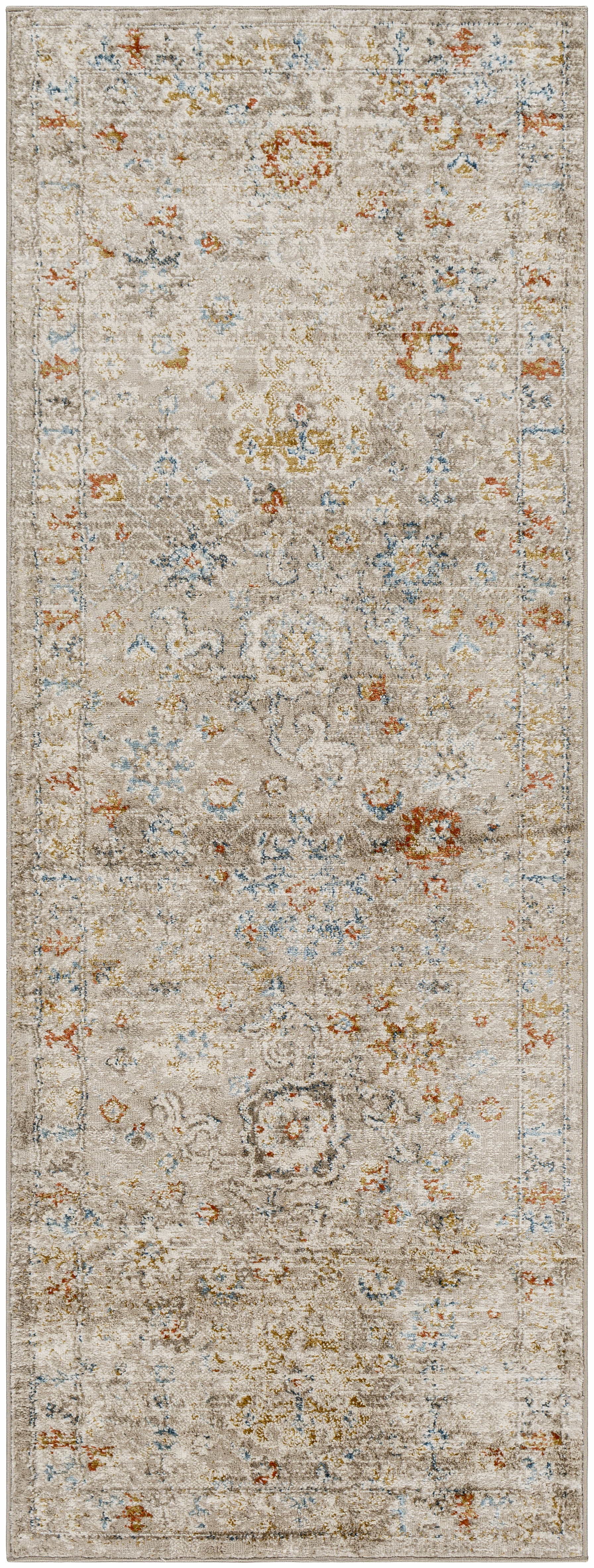 Pertek 87 X 31 inch Gray Rug, Runner