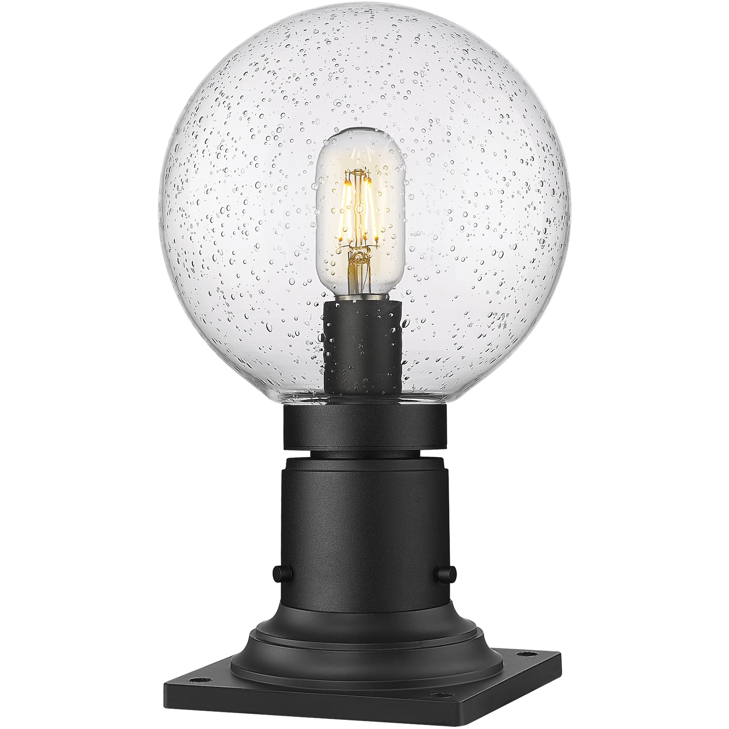 Laurent 1 Light 13.5 inch Black Outdoor Pier Mounted Fixture