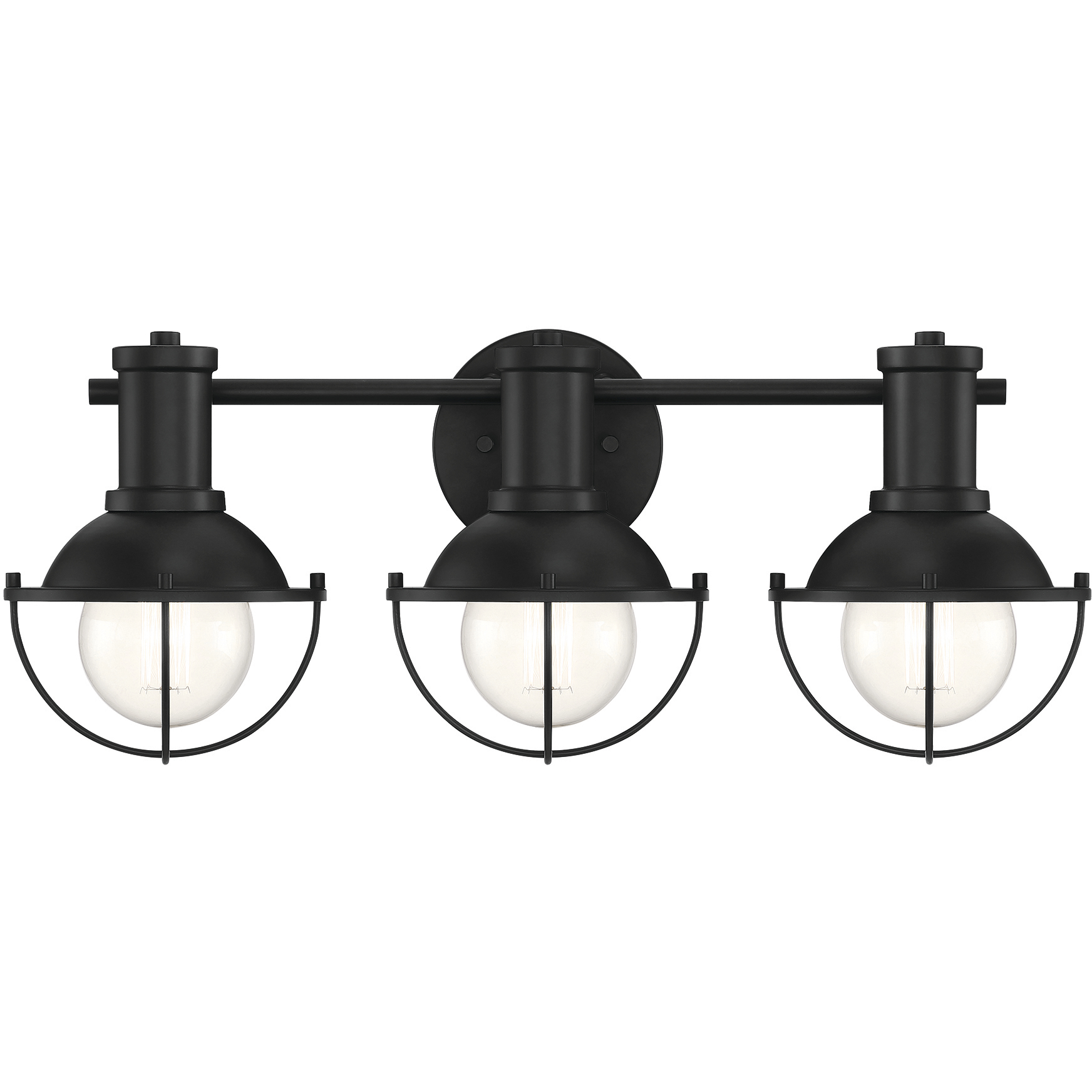 Dalton 3 Light 23 inch Matte Black Vanity Light Wall Light 