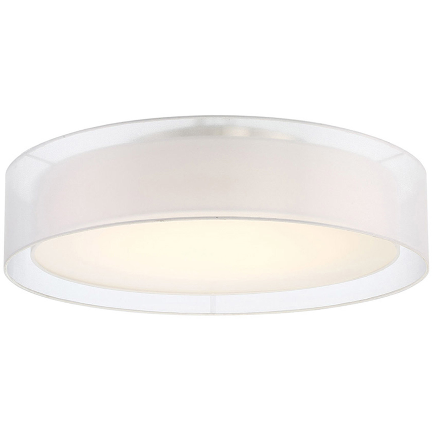 Metropolis LED 30 inch Brushed Nickel Semi Flush Mount Ceiling Light in 30in.