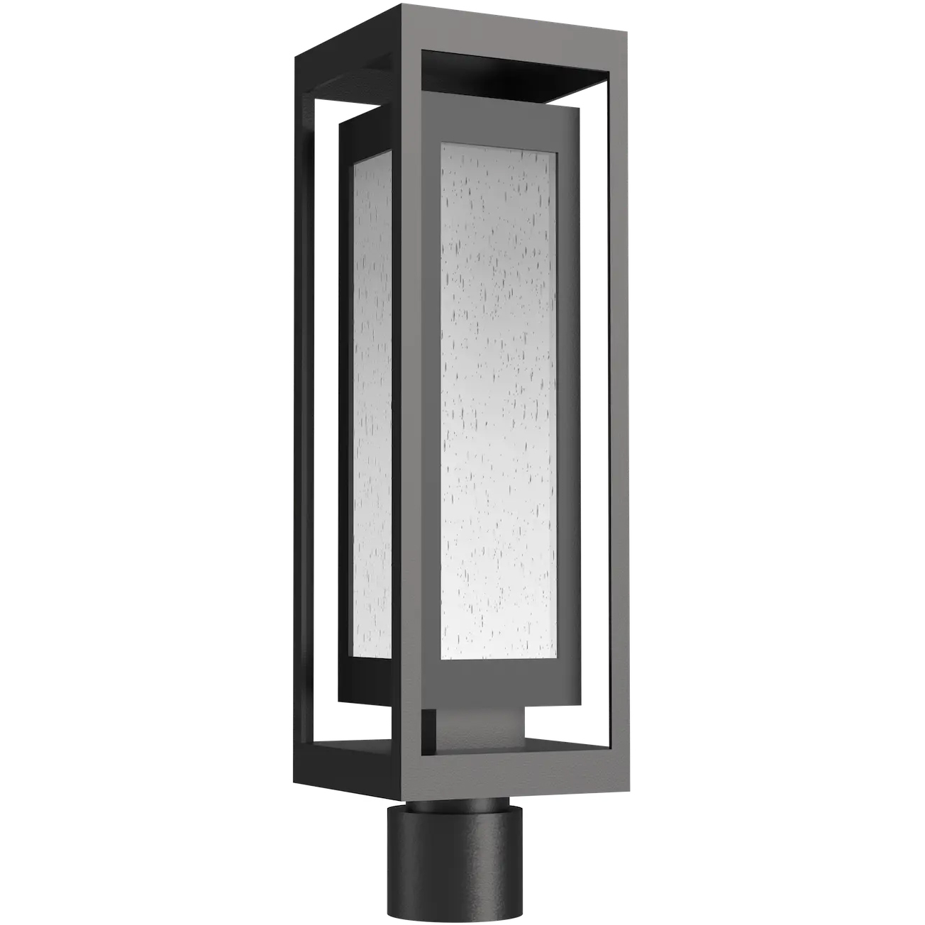 Double Box LED 18 inch Argento Grey Outdoor Post Mount