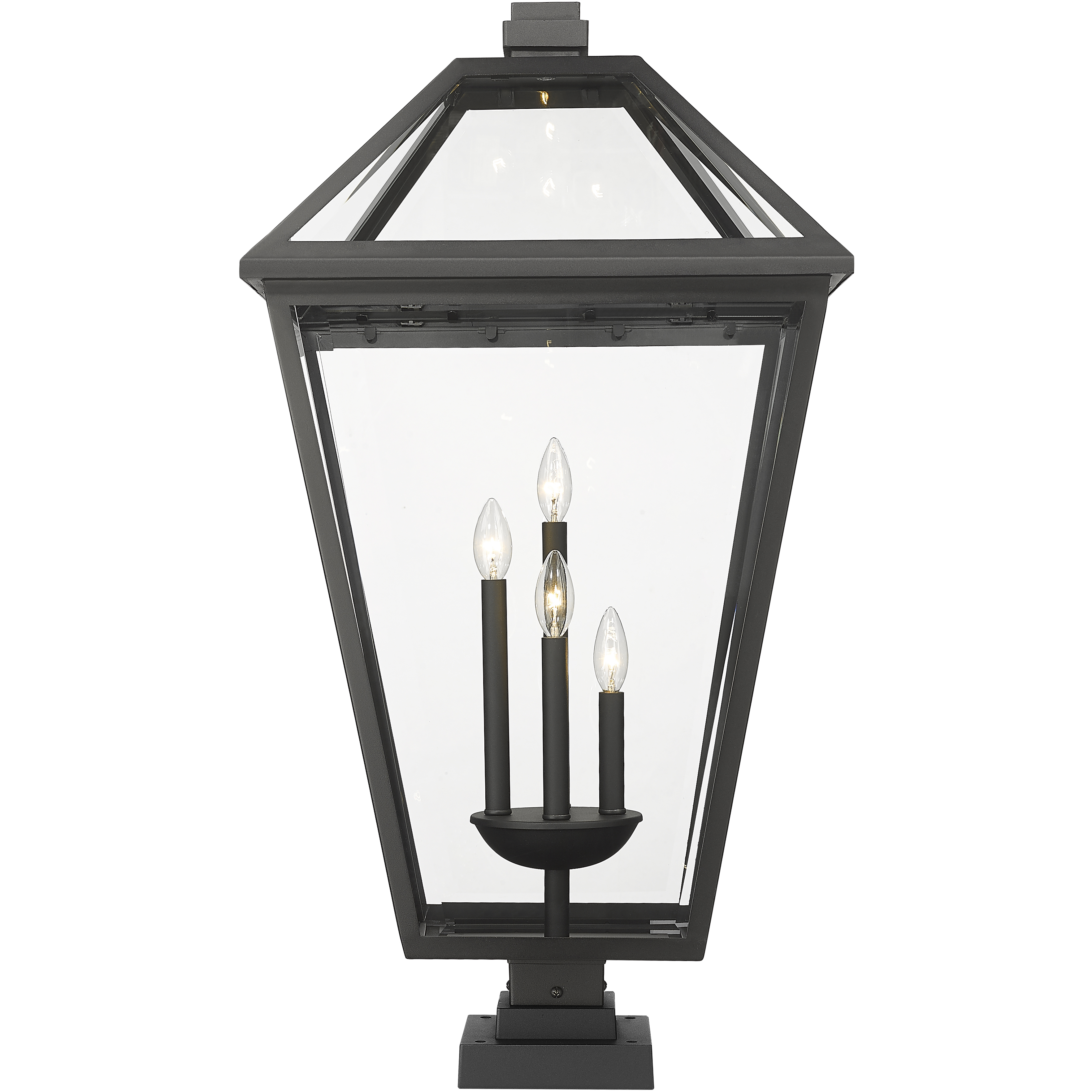 Talbot 4 Light 36.75 inch Black Outdoor Pier Mounted Fixture