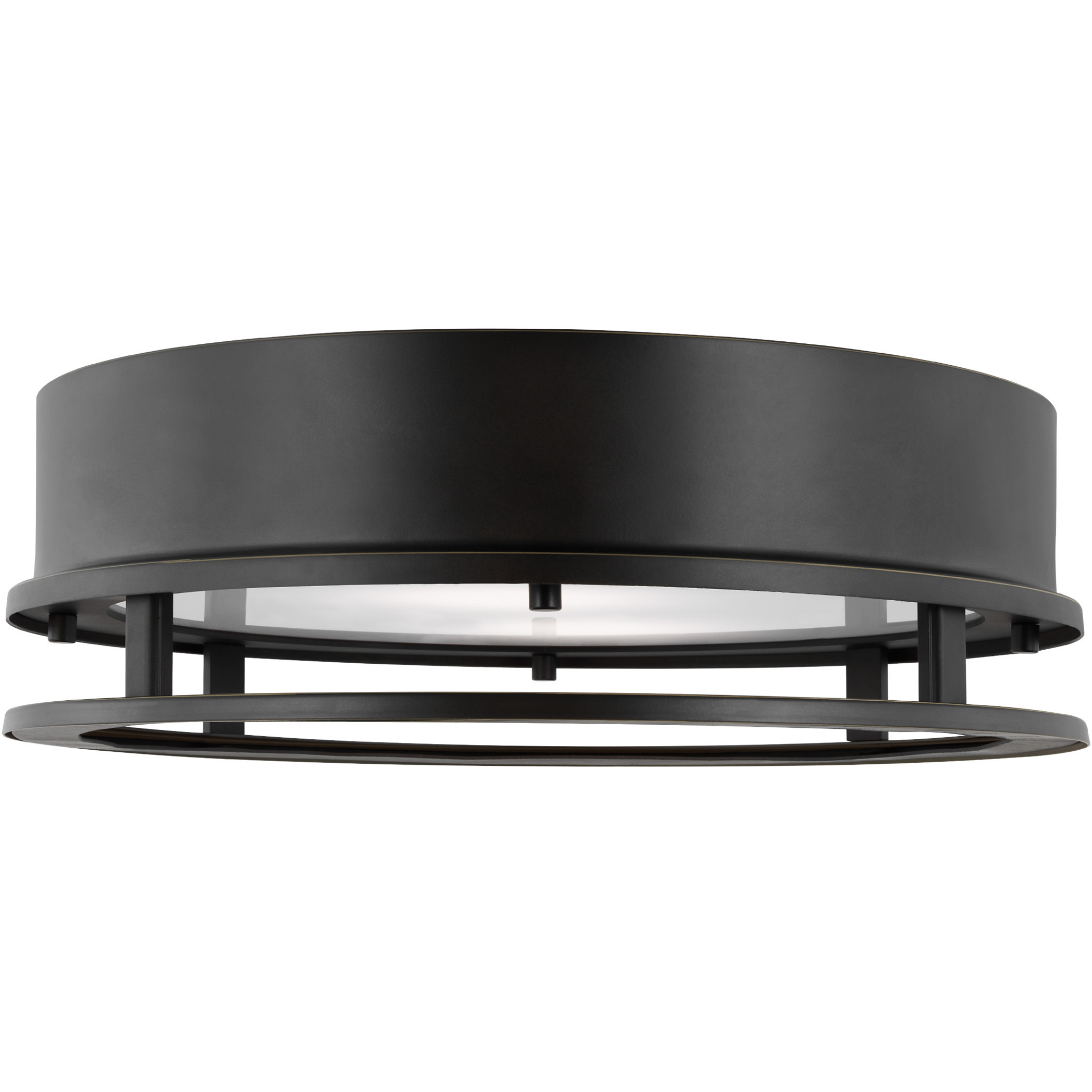 Union LED 15 inch Antique Bronze Outdoor Flush Mount