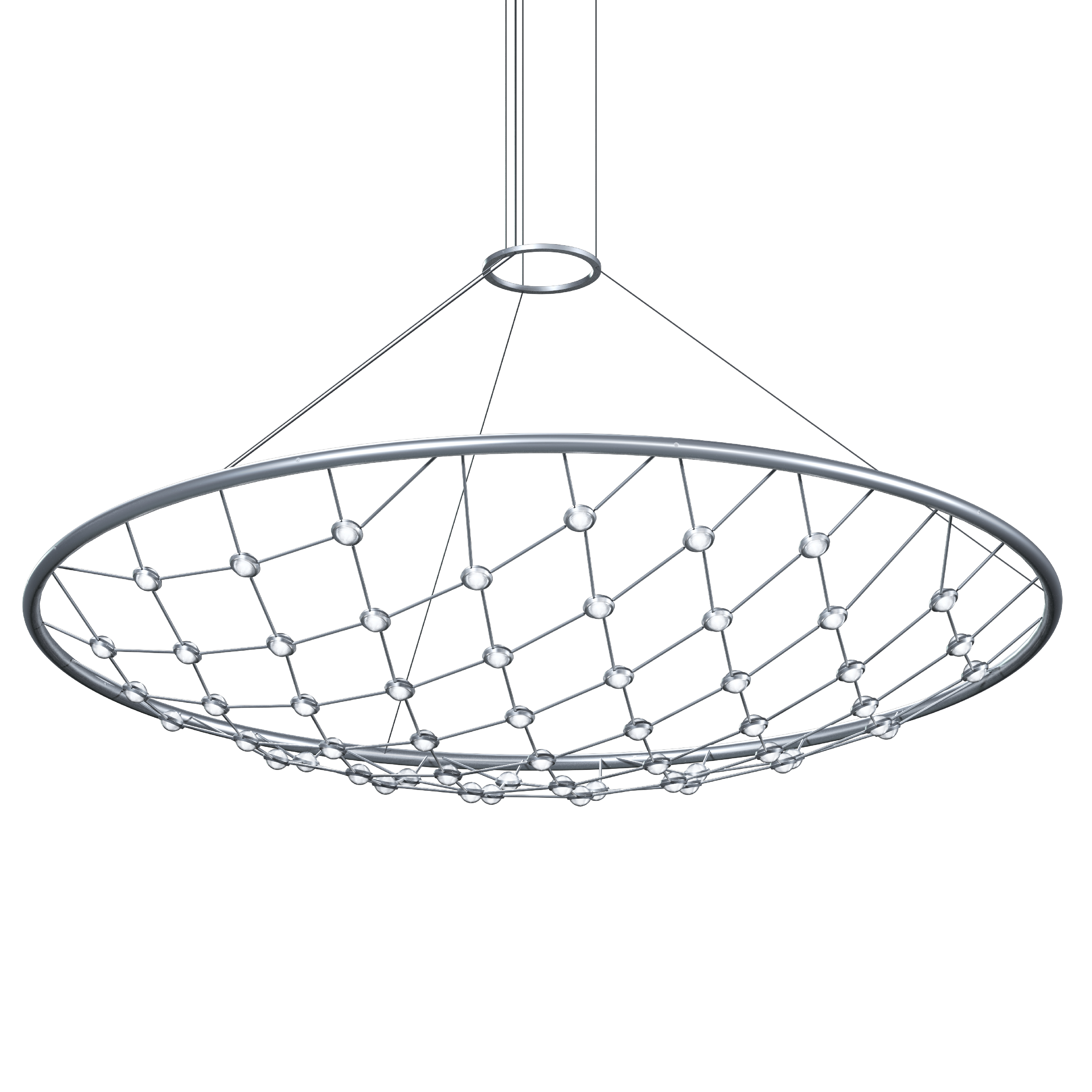 Constellation Galaxy Matrix LED 60.75 inch Bright Satin Aluminum Pendant Ceiling Light