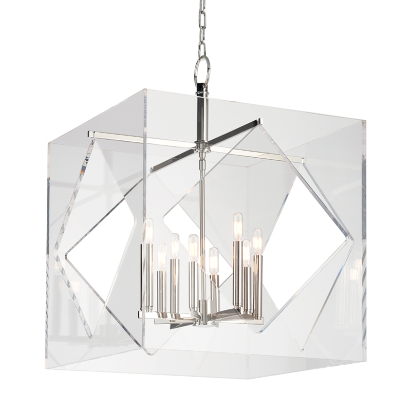 Travis 8 Light 24 inch Polished Nickel Pendant Ceiling Light