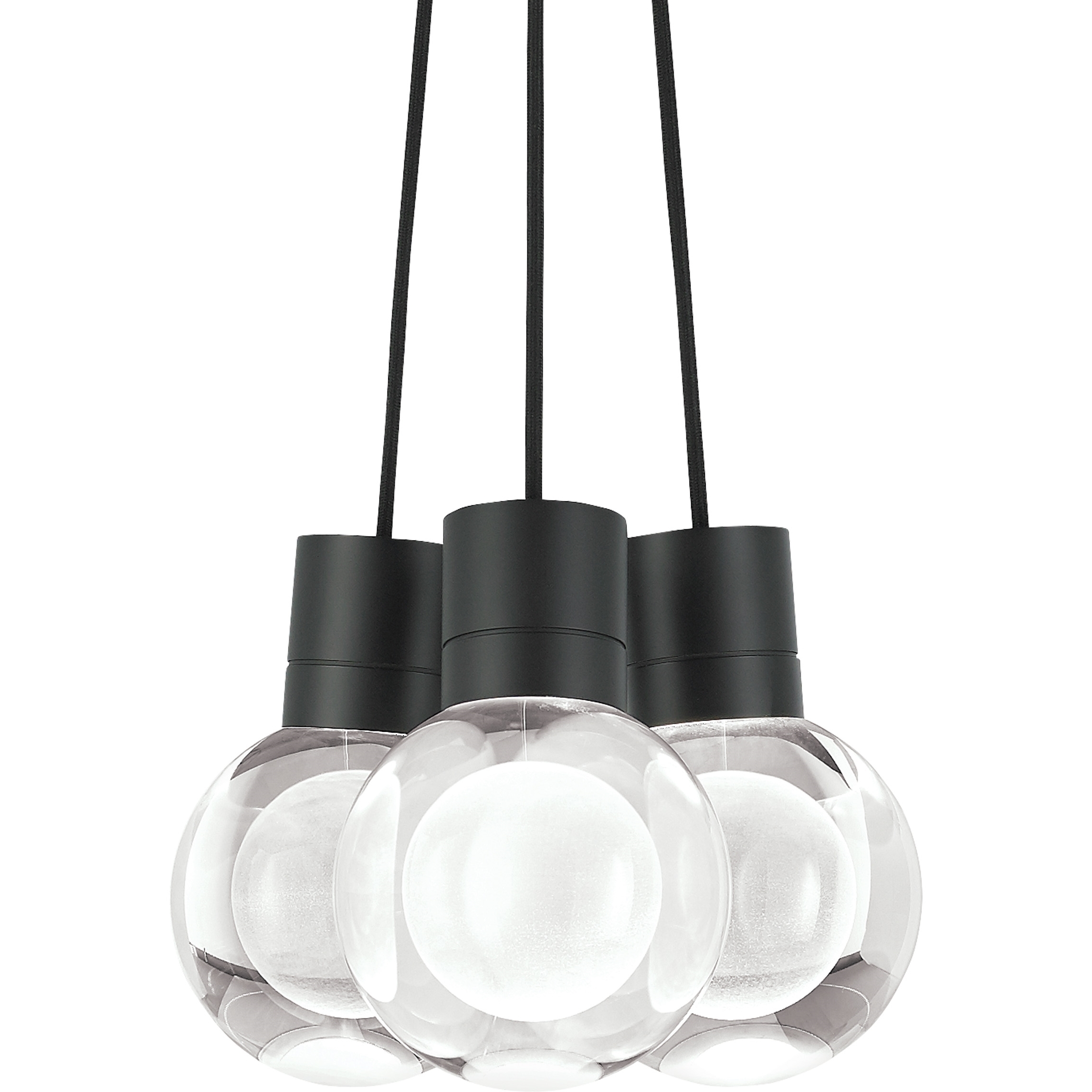 Sean Lavin Mina LED 5 inch Black Pendant Ceiling Light in 3, LED 90 CRI 2200K-3000K, Black Cord, Integrated LED