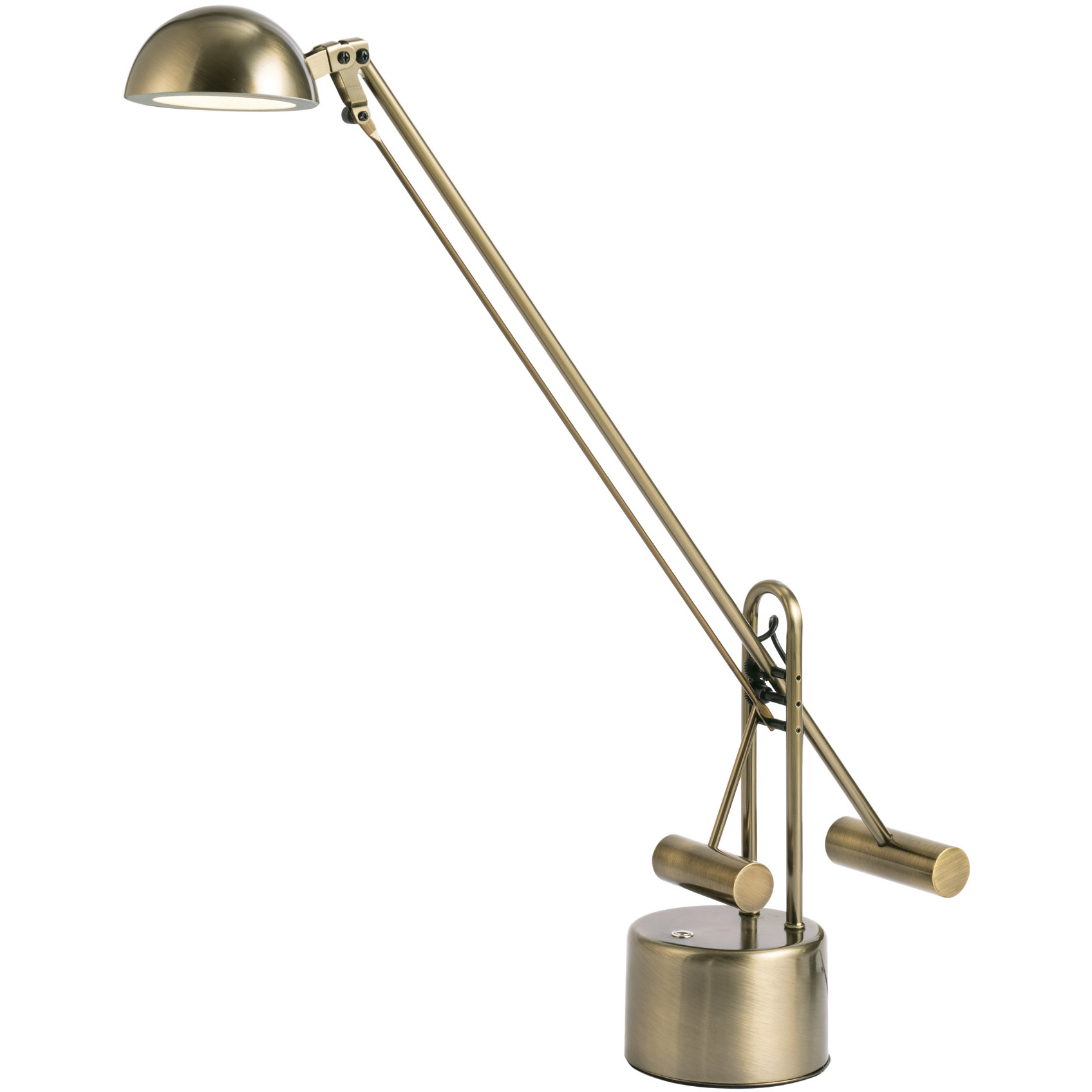 Halotech 25 inch 8.00 watt Brass Desk Lamp Portable Light