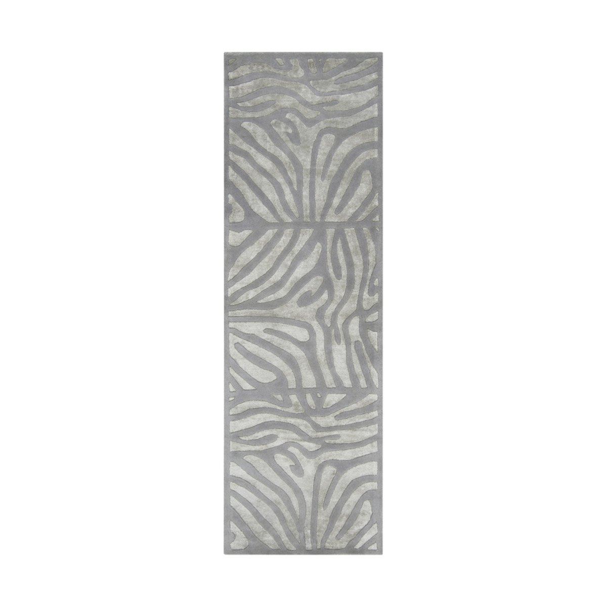 Modern Classics 96 X 30 inch Medium Gray/Light Gray Rugs, Wool