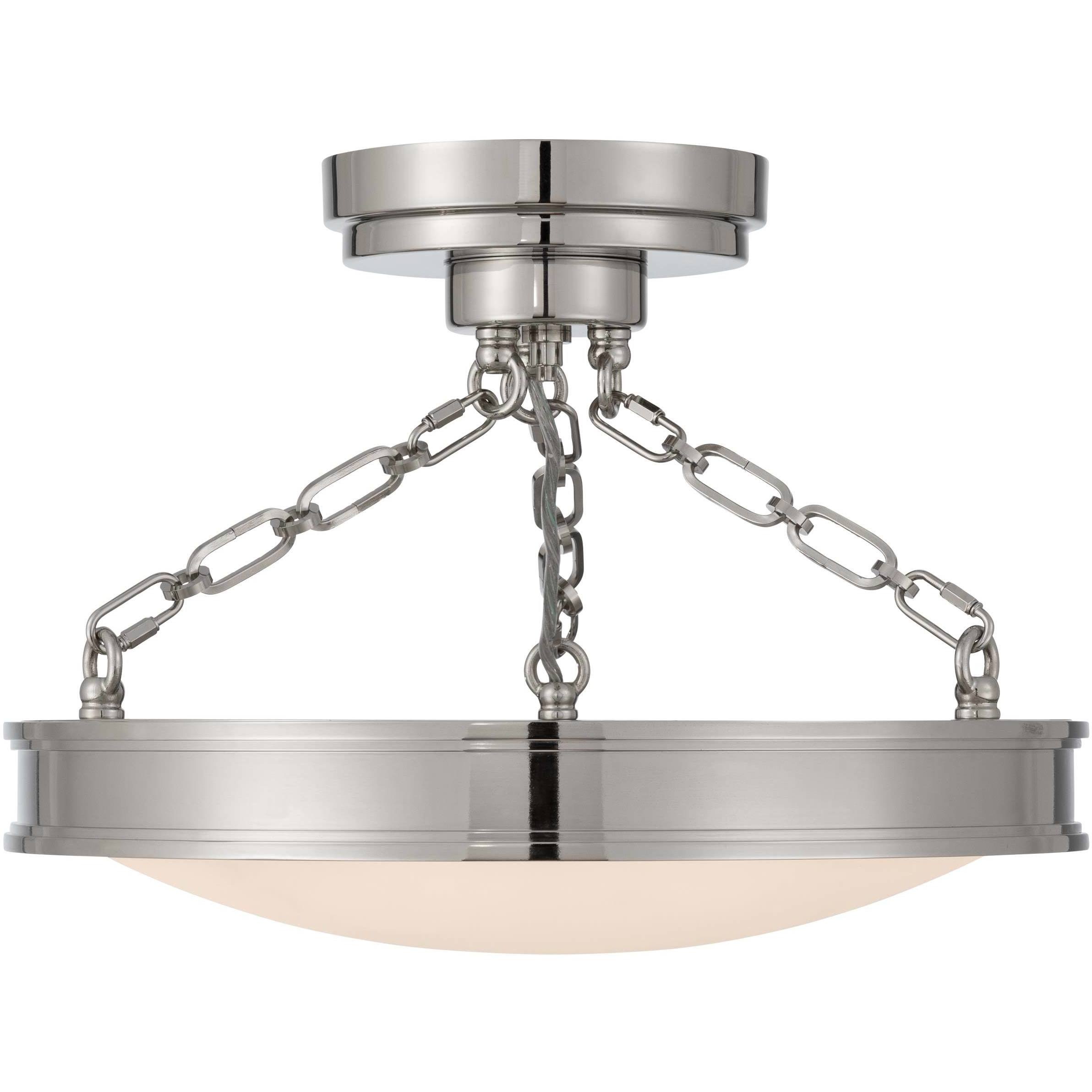 Cameron 1 Light 16.5 inch Polished Nickel Semi-Flush Mount Ceiling Light