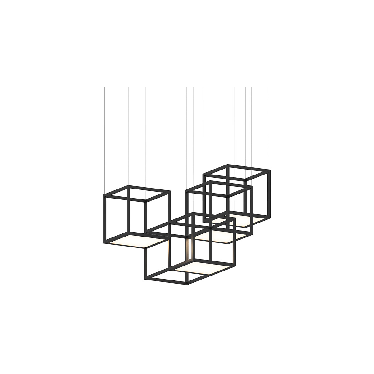 Cubix LED 48.5 inch Satin Black Pendant Ceiling Light