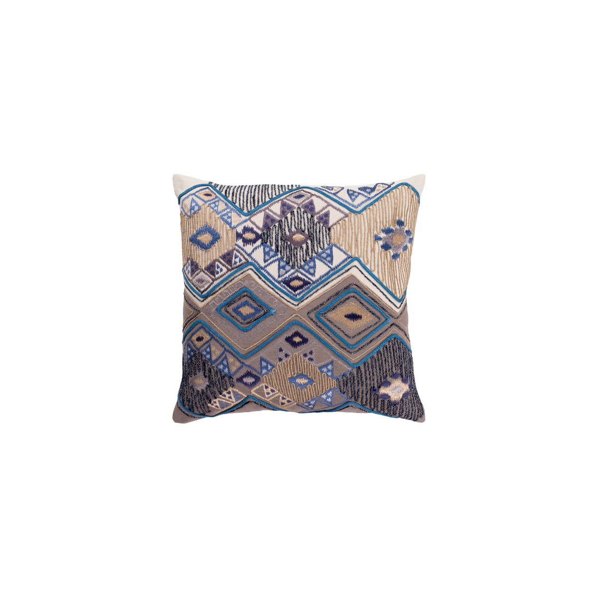 Splendid 20 X 20 inch Cream and Taupe Pillow Kit