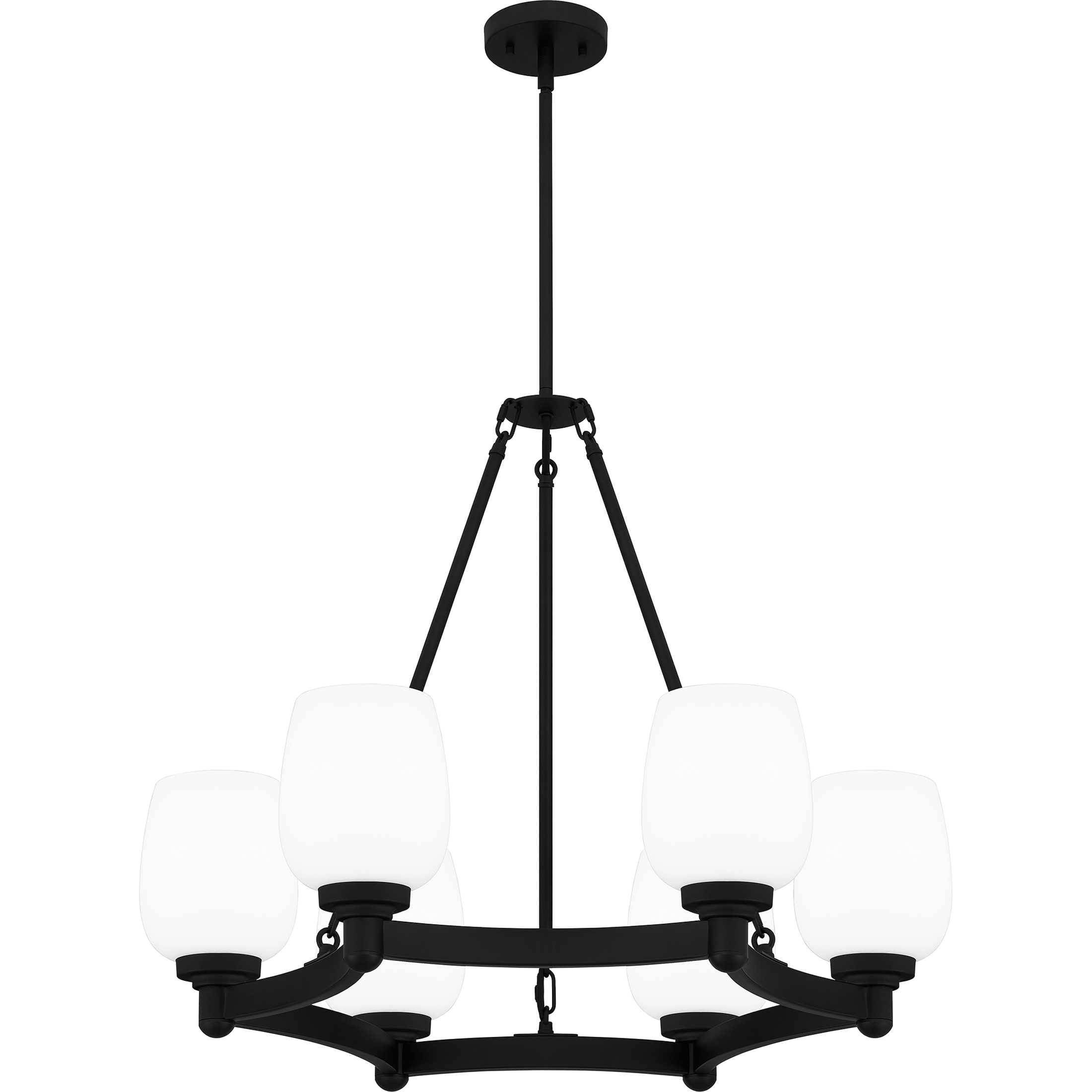 Penning 6 Light 28 inch Matte Black Chandelier Ceiling Light