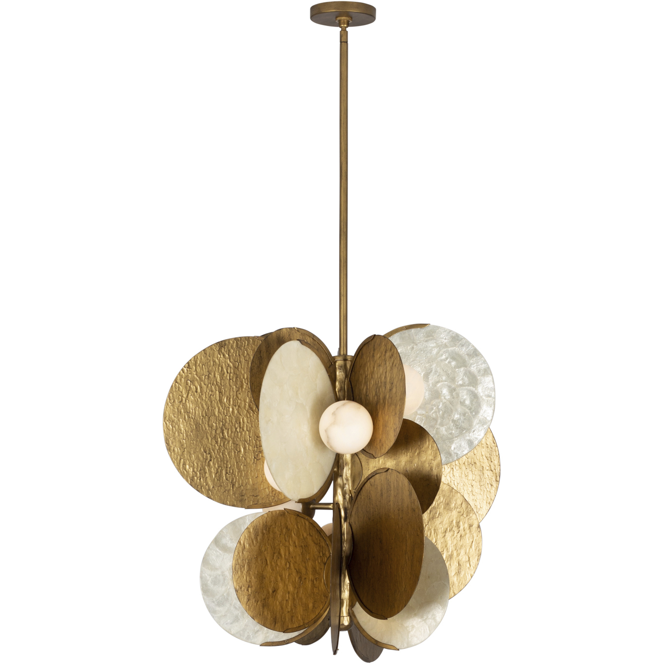 Cirque 27 inch Rustic Gold Pendant Ceiling Light