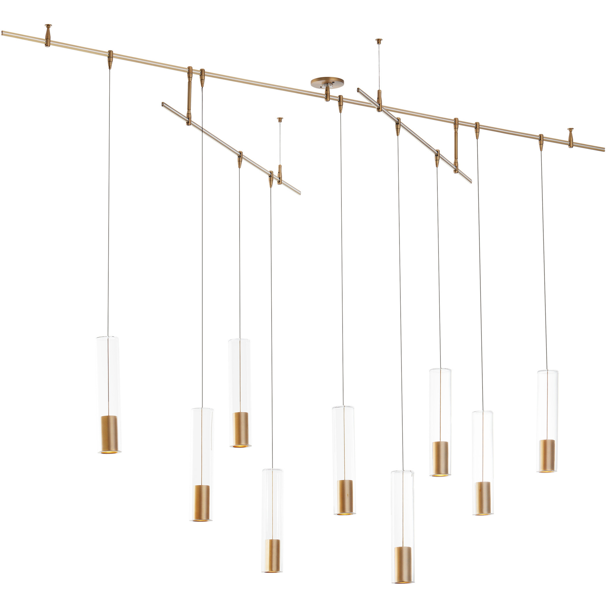 Sean Lavin Captra LED Aged Brass Chandelier Ceiling Light